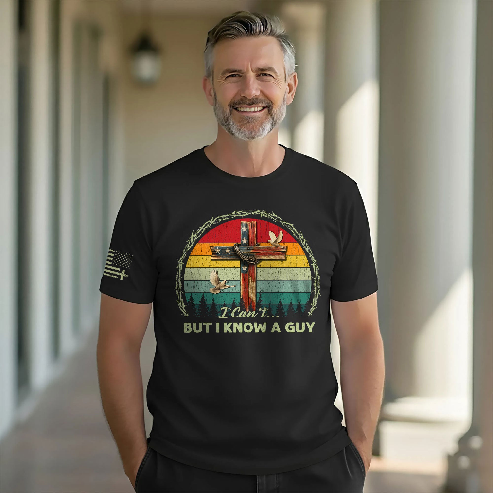 I Can’t But I Know A Guy Retro Cross T-Shirt