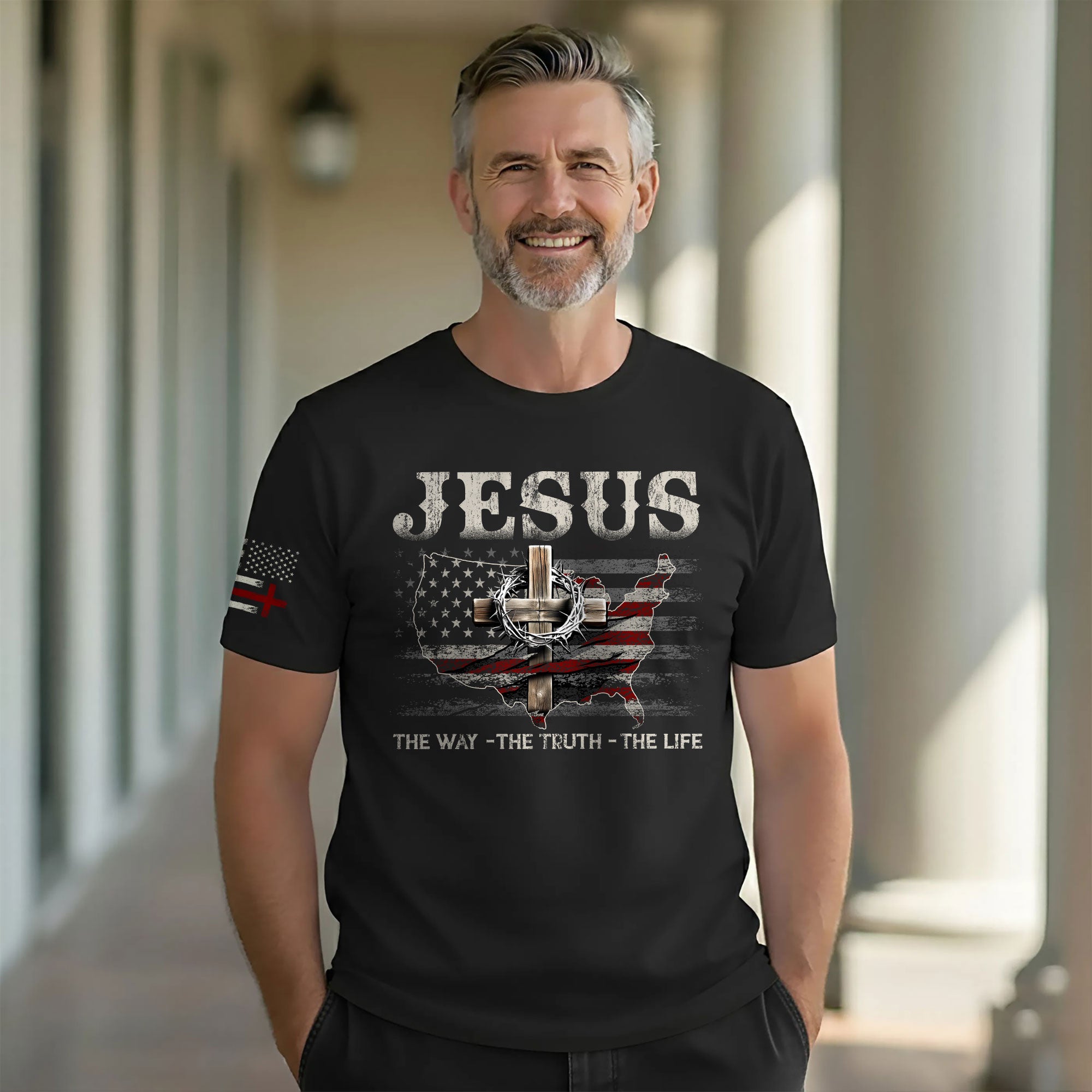 Jesus T-Shirt – The Way, The Truth, The Life USA Christian Tee
