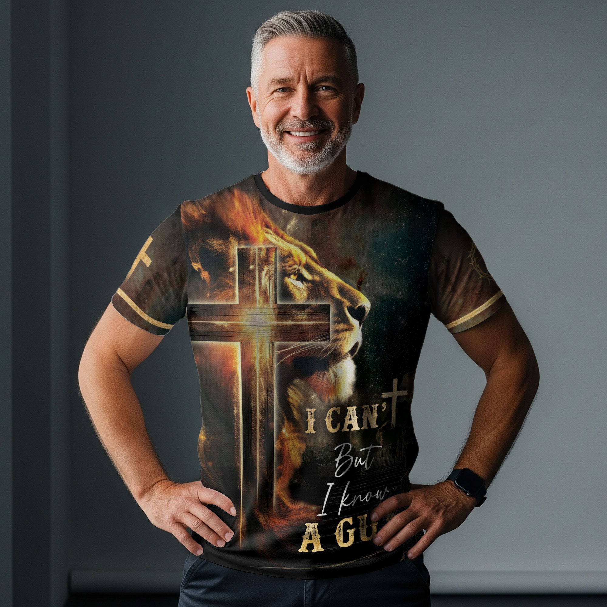 I Can't But He Can Fiery Lion Of Judah Christian Shirt