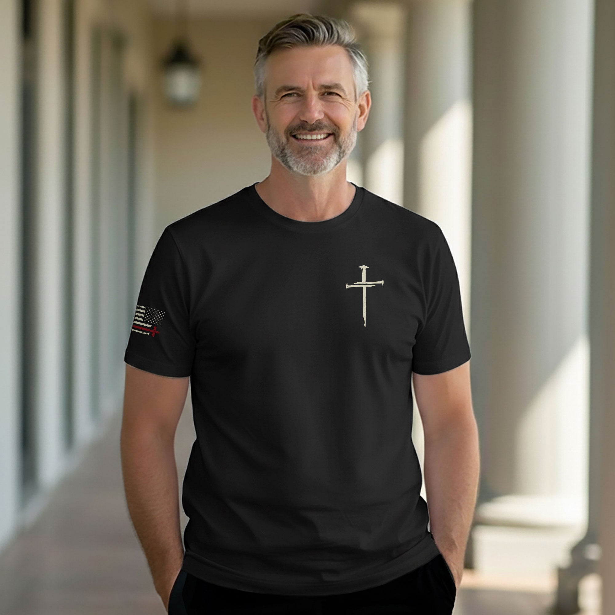 Faith Over Fear Christian Cross Patriotic Religious Jesus Shirt