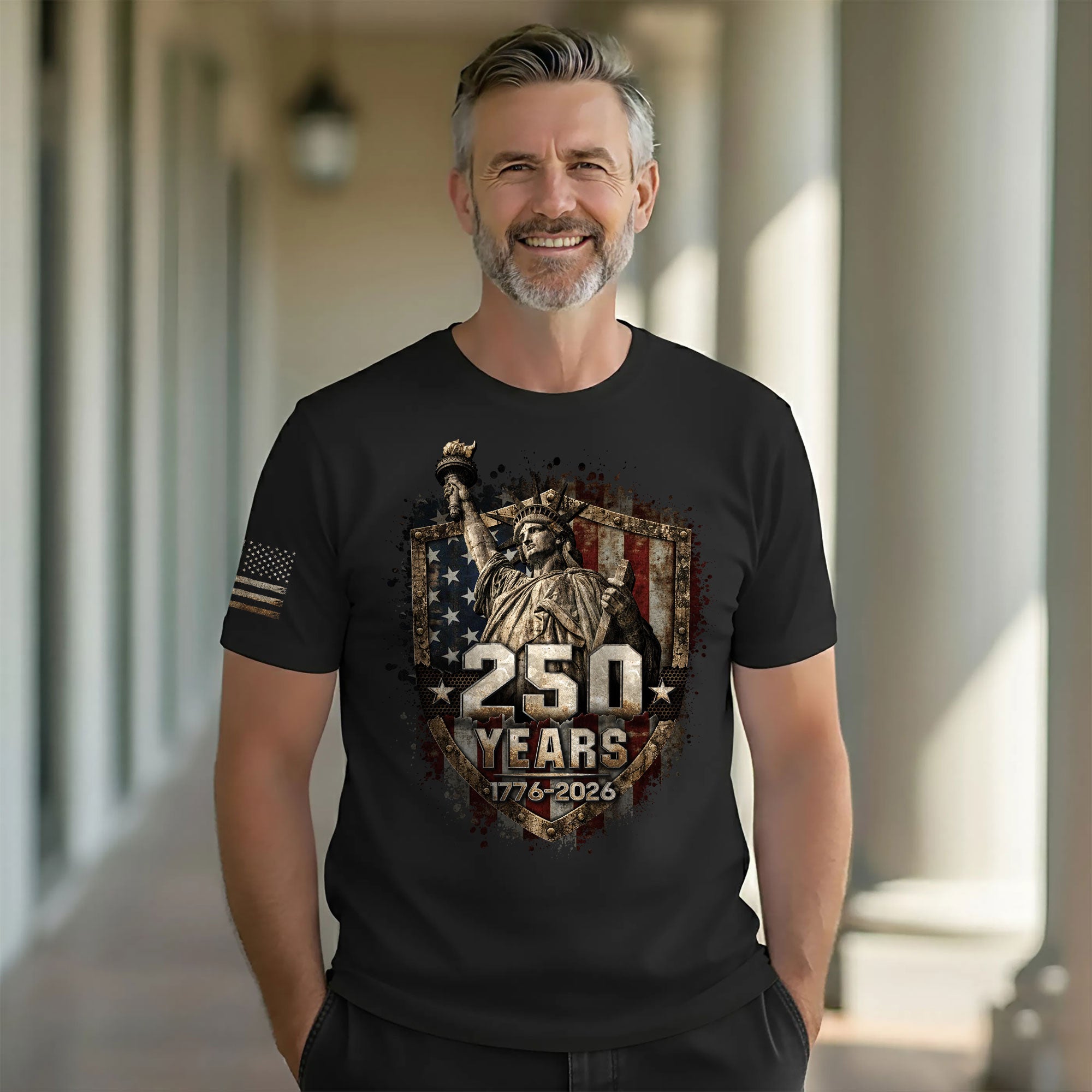 USA 250th Anniversary Shirt 1776-2026 Statue of Liberty Patriotic American Flag