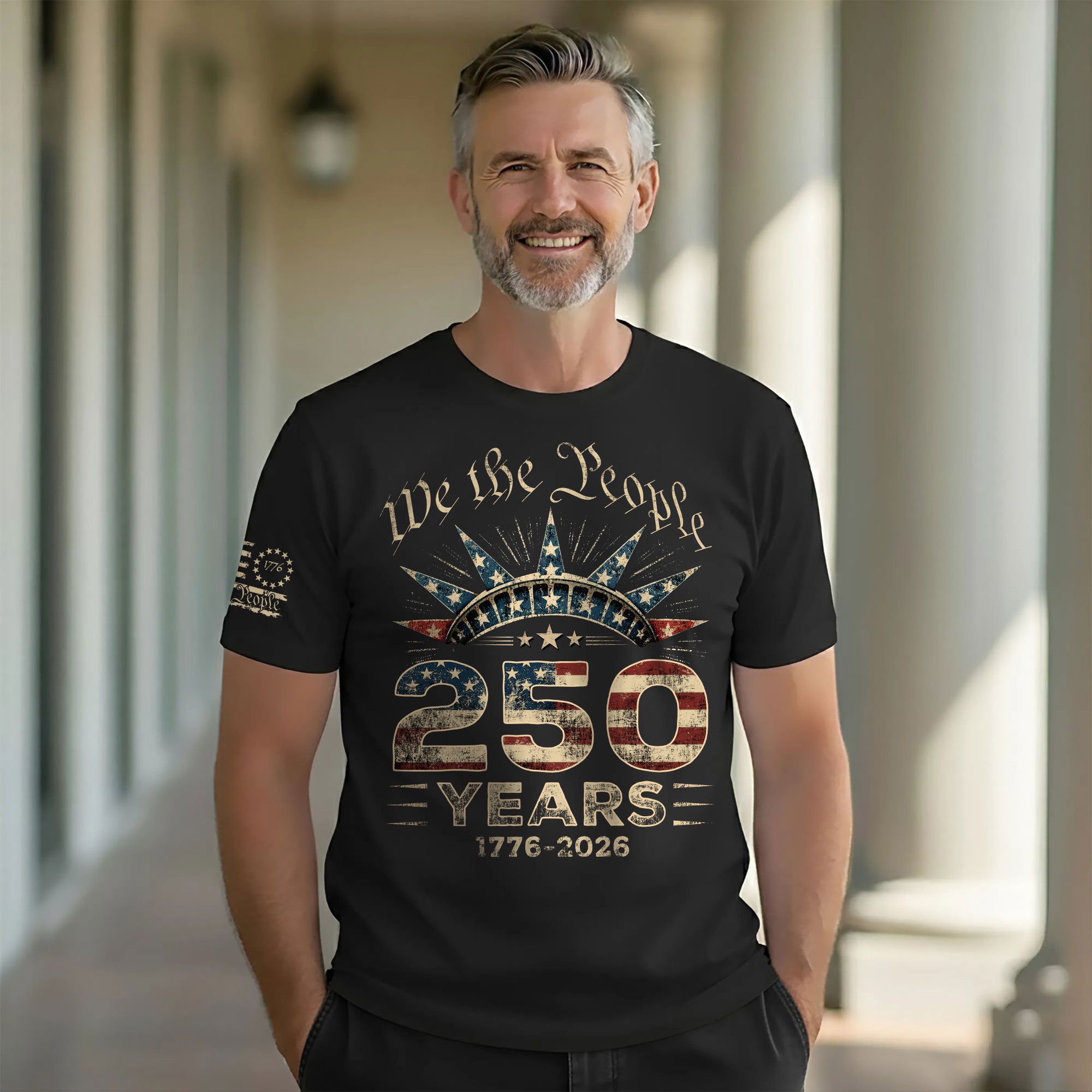 USA 250th Anniversary Shirt 1776-2026 We The People Liberty Crown Patriotic