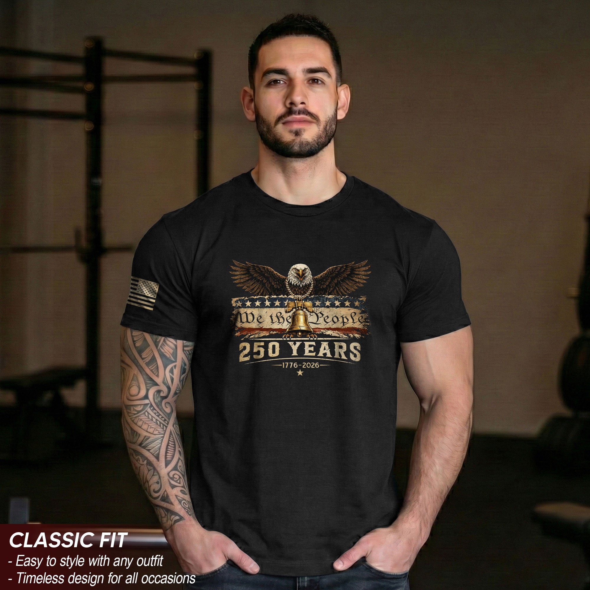 USA 250th Anniversary 250 Years Shirt 1776-2026 American Eagle Liberty Bell We The People