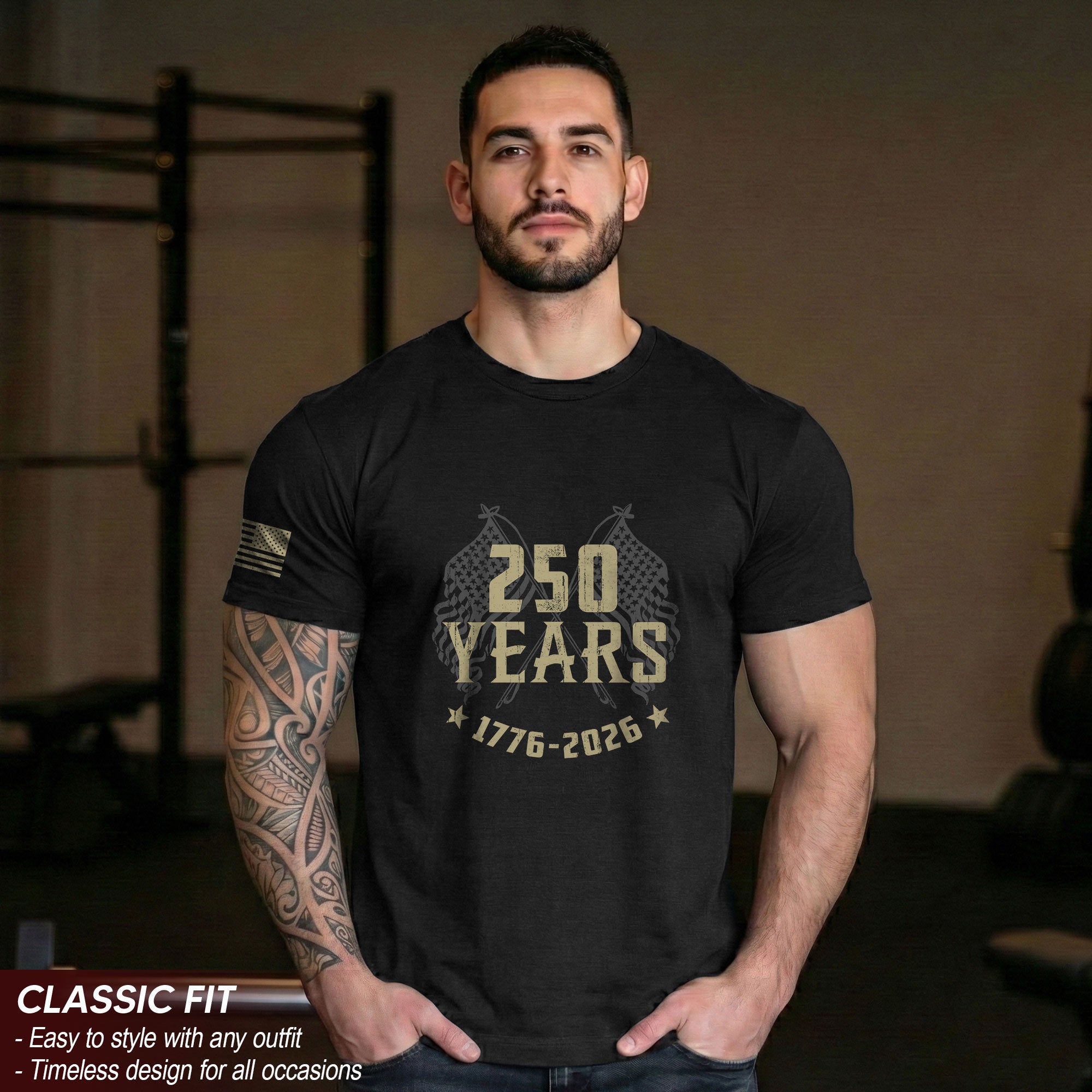 250 Years American Legacy T-Shirt – 1776–2026 Patriotic Eagle Graphic Tee