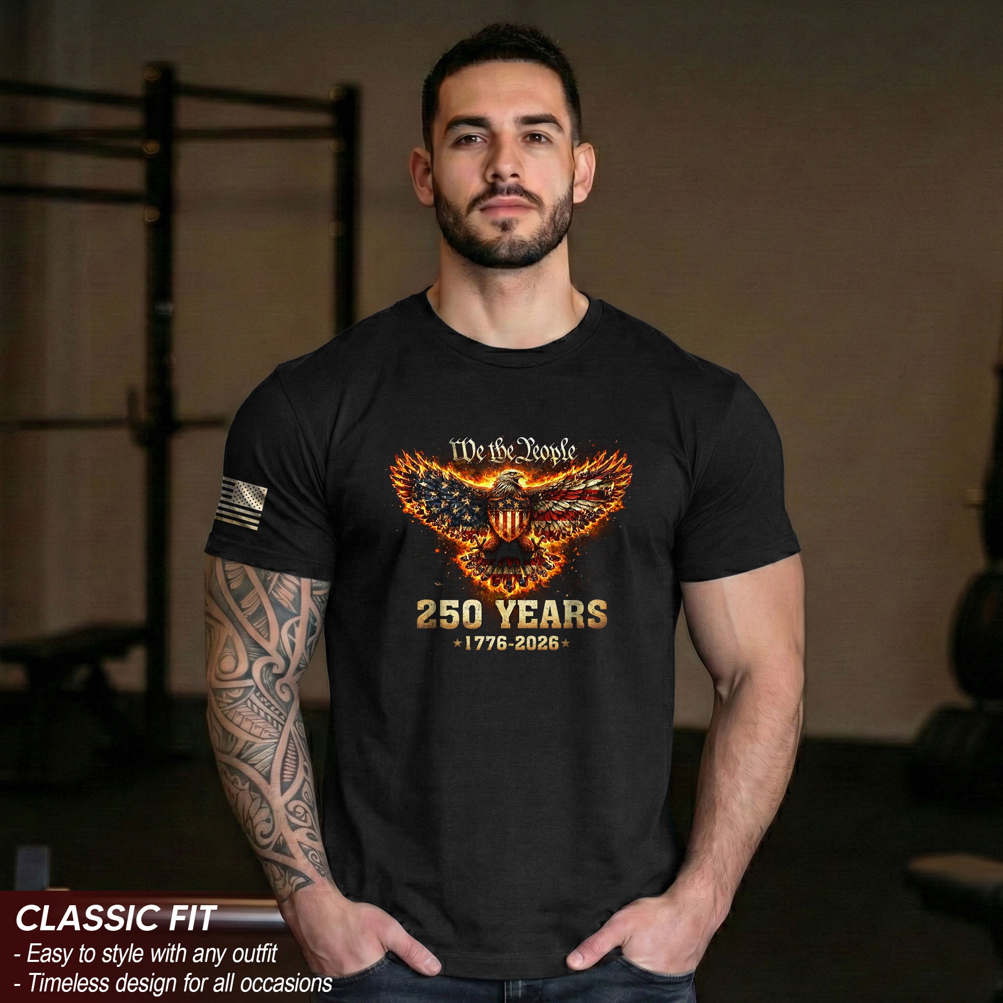USA 250th Anniversary 250 Years Shirt 1776-2026 American Eagle We The People