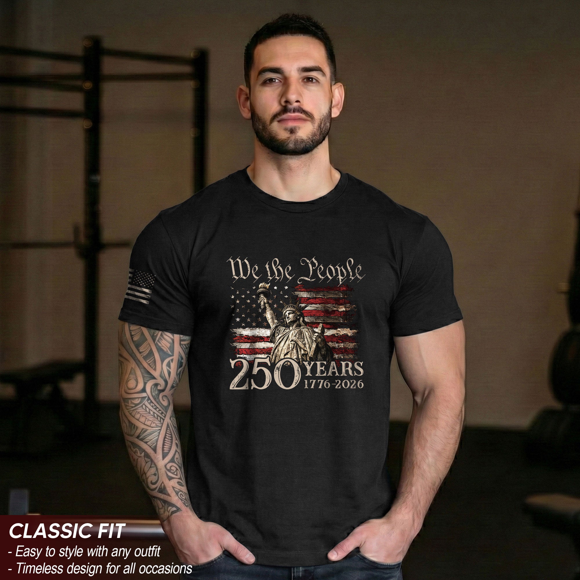 Vintage USA 250th Anniversary Shirt 1776-2026 Statue of Liberty Patriotic