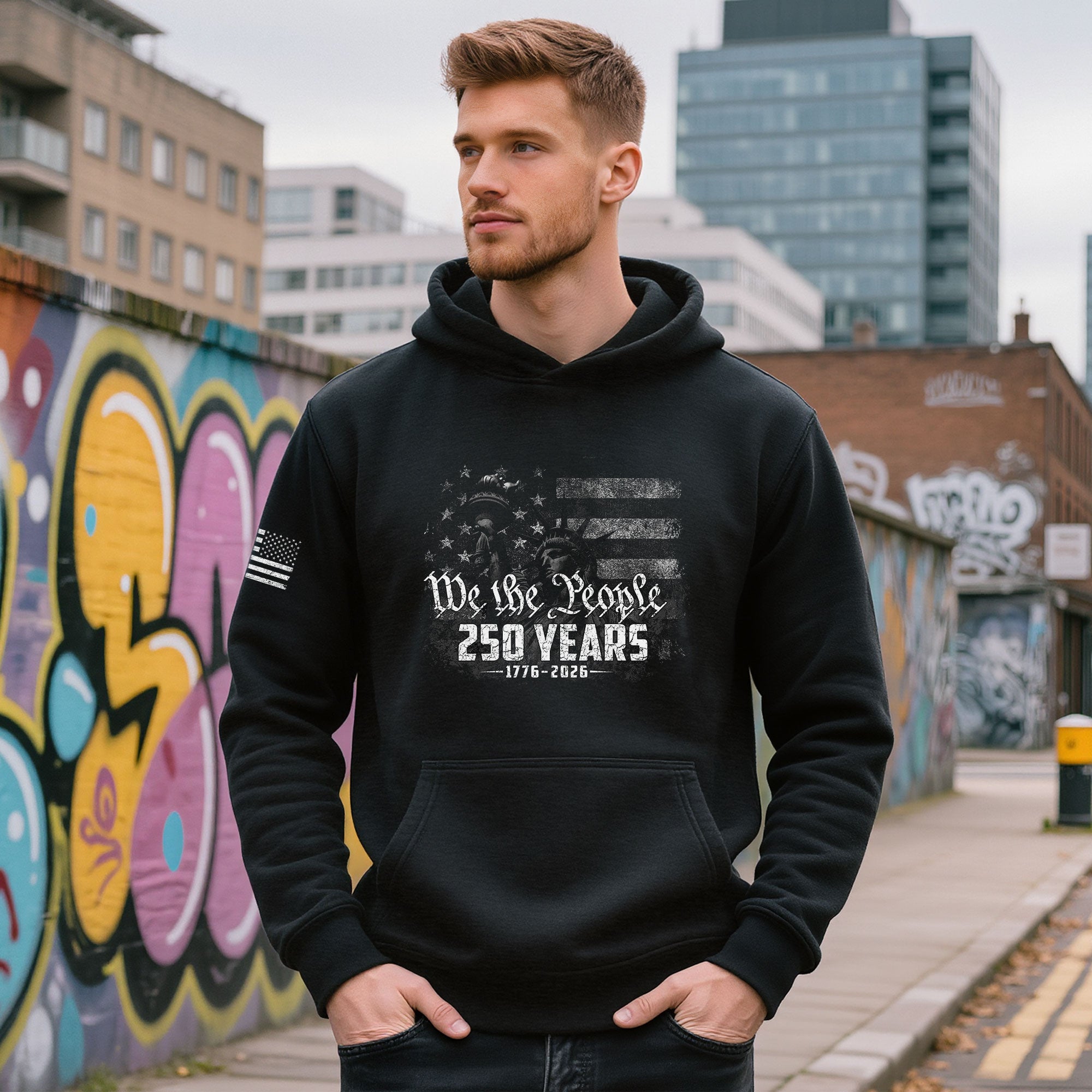 USA 250th Anniversary Semiquincentennial 250 Years Hoodie 1776-2026 We The People Eagle Flag Patriotic