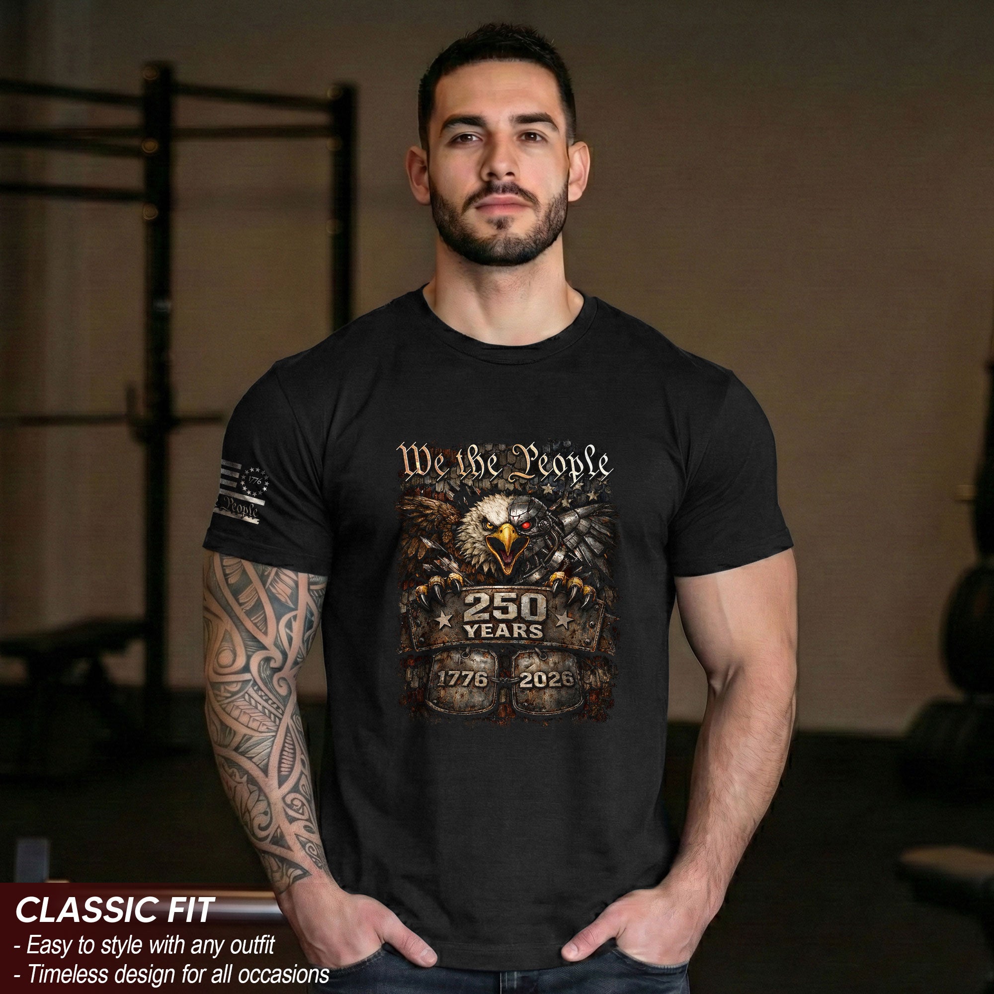 USA 250th Anniversary Semiquincentennial 250 Years Shirt 1776-2026 Eagle We The People Mental Toughness Patriotic Heritage