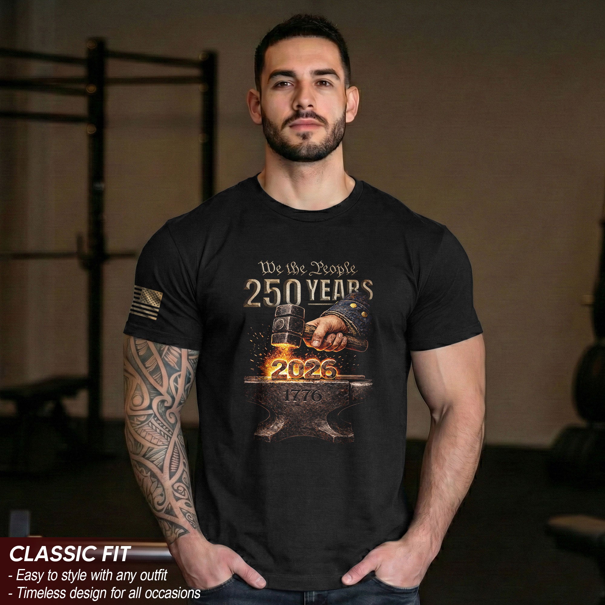 United States 250th Anniversary 250 Years Semiquincentennial Shirt 1776-2026 Forged in Liberty Patriotic Heritage