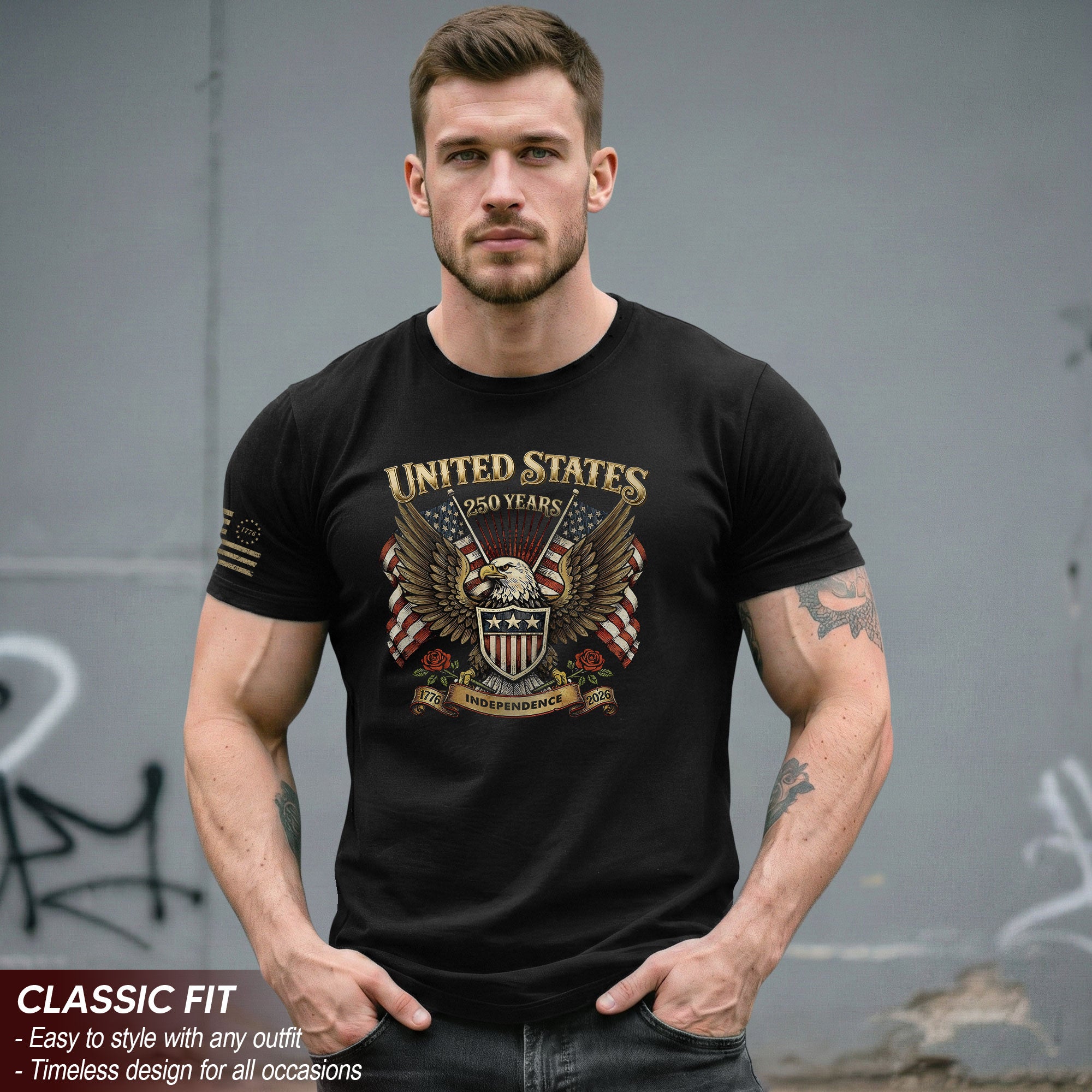 USA 250th Anniversary Shirt 1776–2026, Past and Present Freedom Tribute