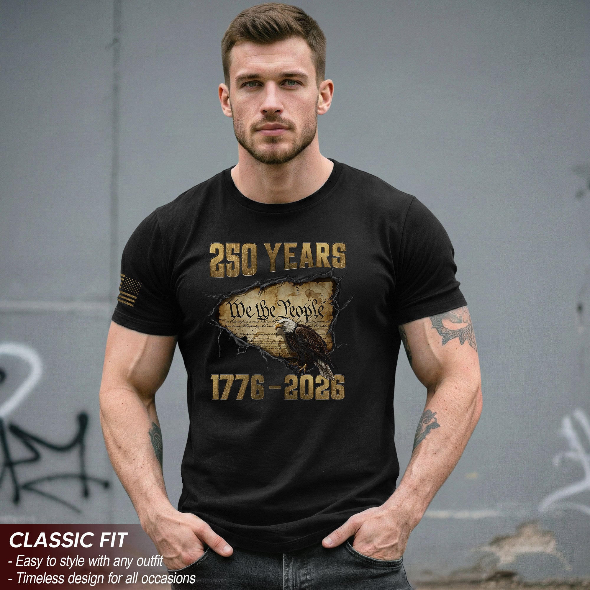 USA 250th Anniversary Shirt 1776–2026, Freedom Past and Present