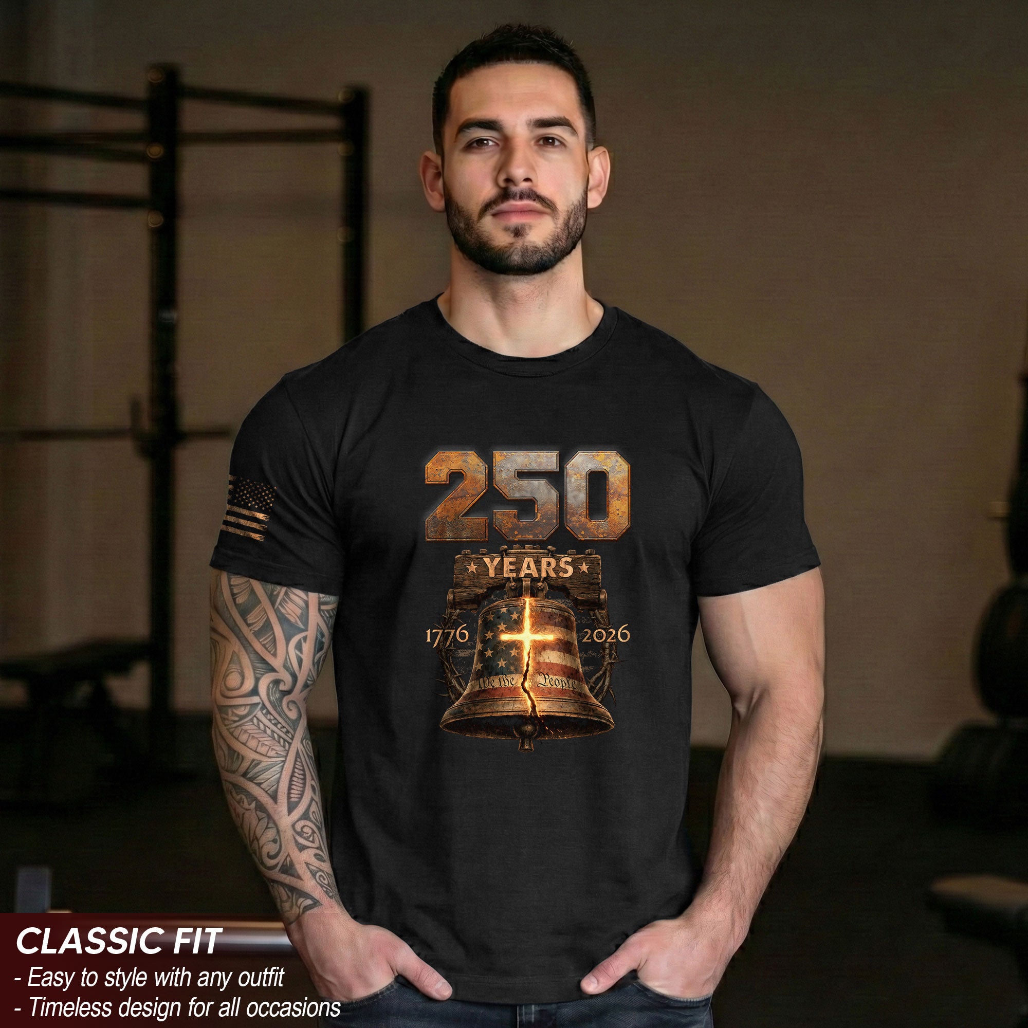 Christian Faith USA 250th Anniversary Independence Shirt 1776–2026 Patriotic Heritage