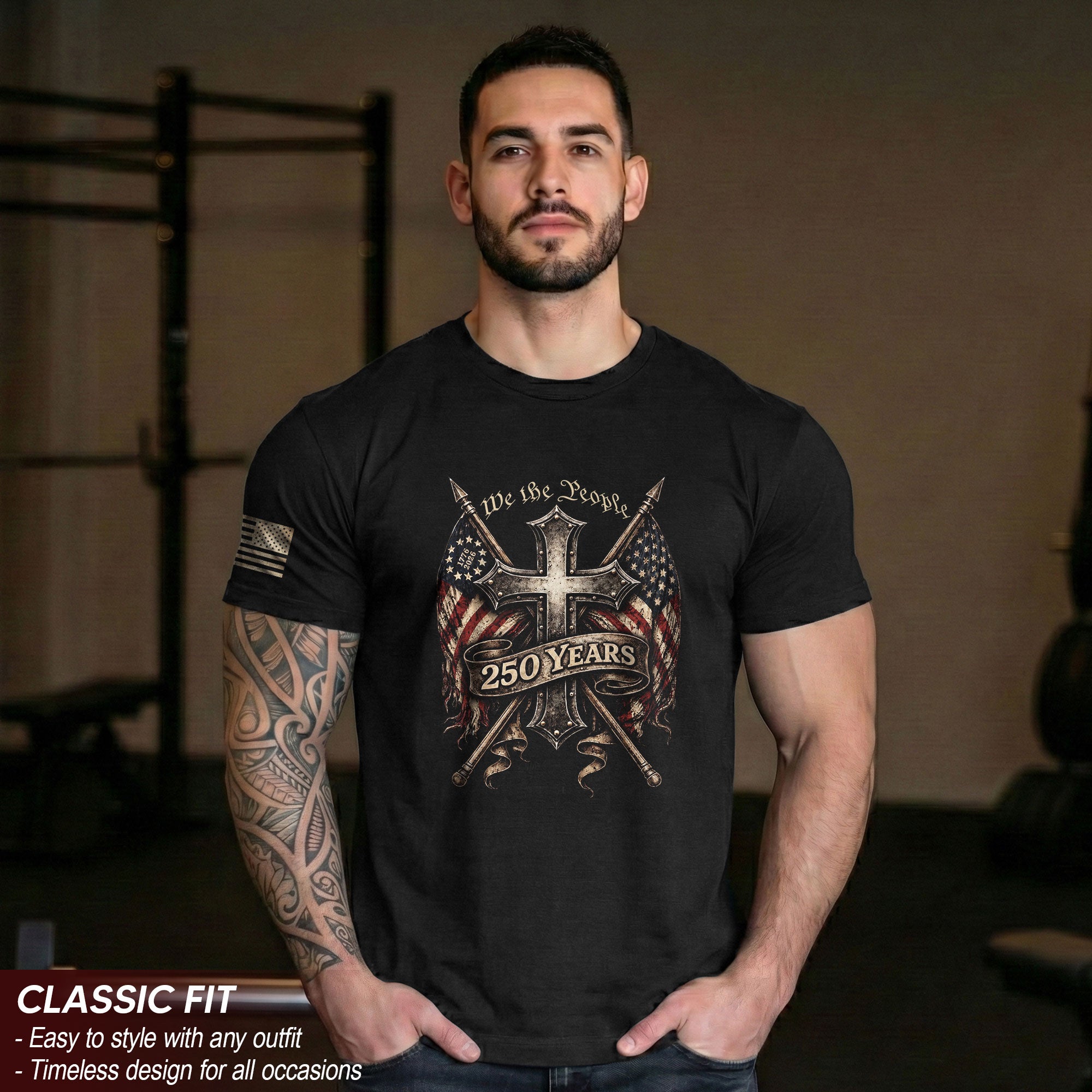 USA 1776–2026 Christian Freedom Celebration Shirt Patriotic Heritage