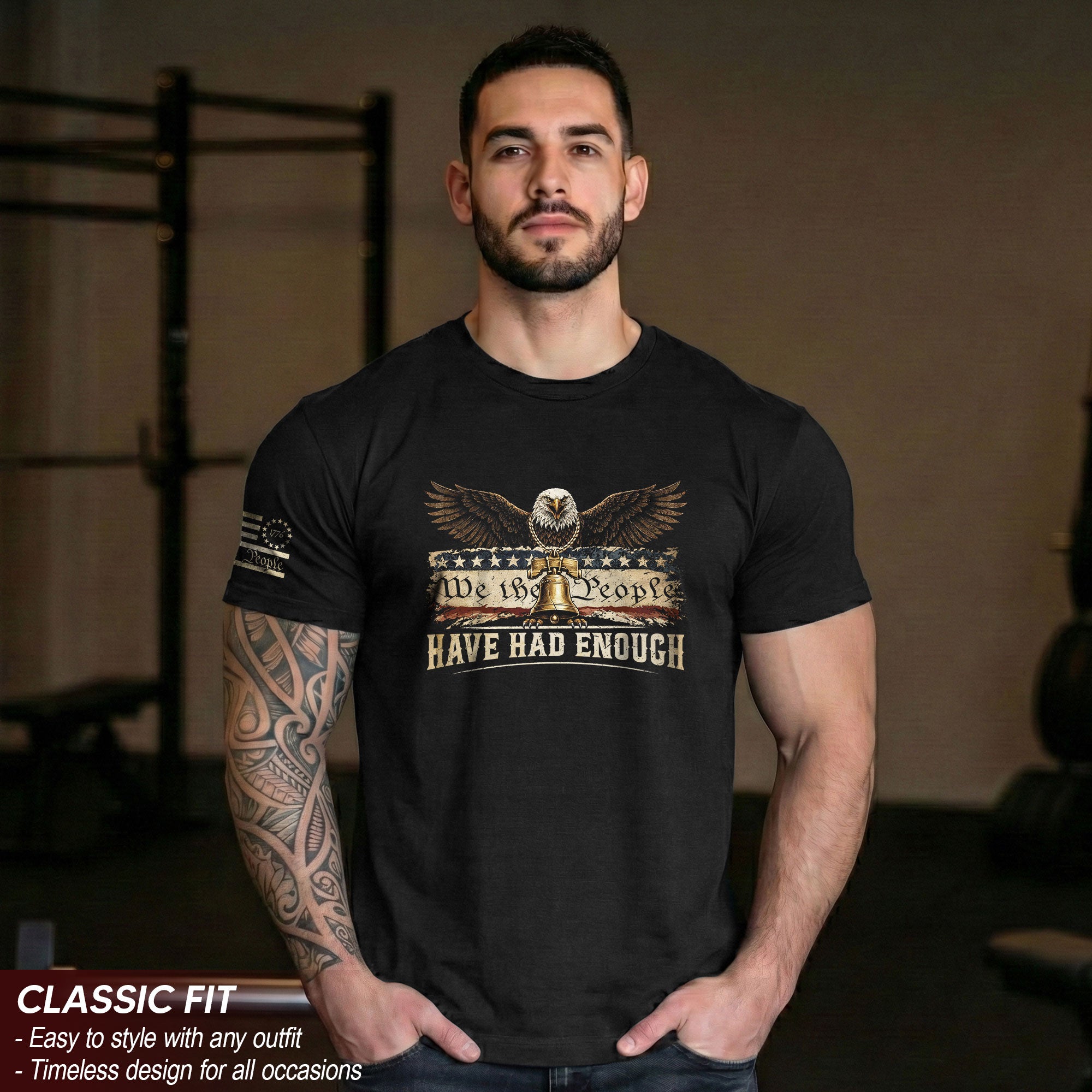 We The People Have Had Enough T-Shirt Patriotic Eagle Liberty Bell American Freedom Statement Tee
