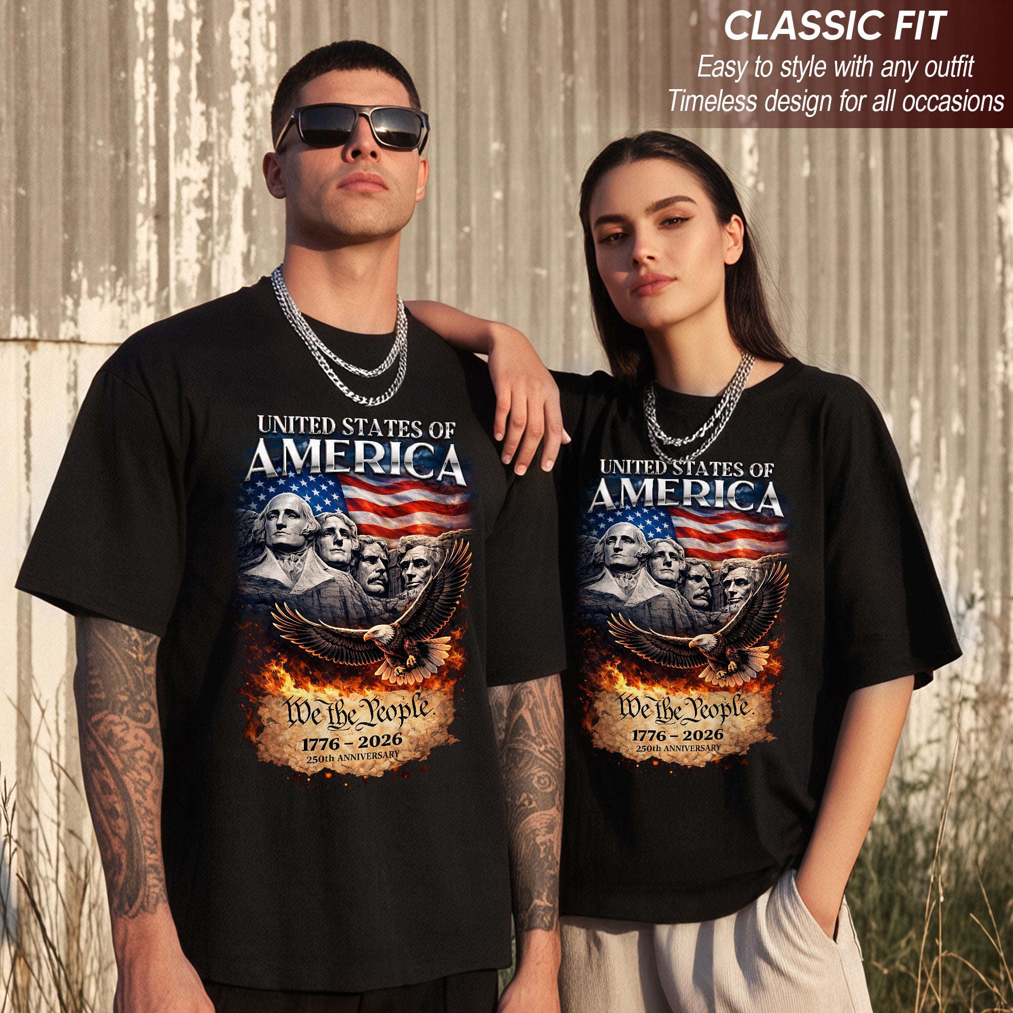 United States of America 1776–2026 – 250 Years of Freedom Commemorative T-Shirt