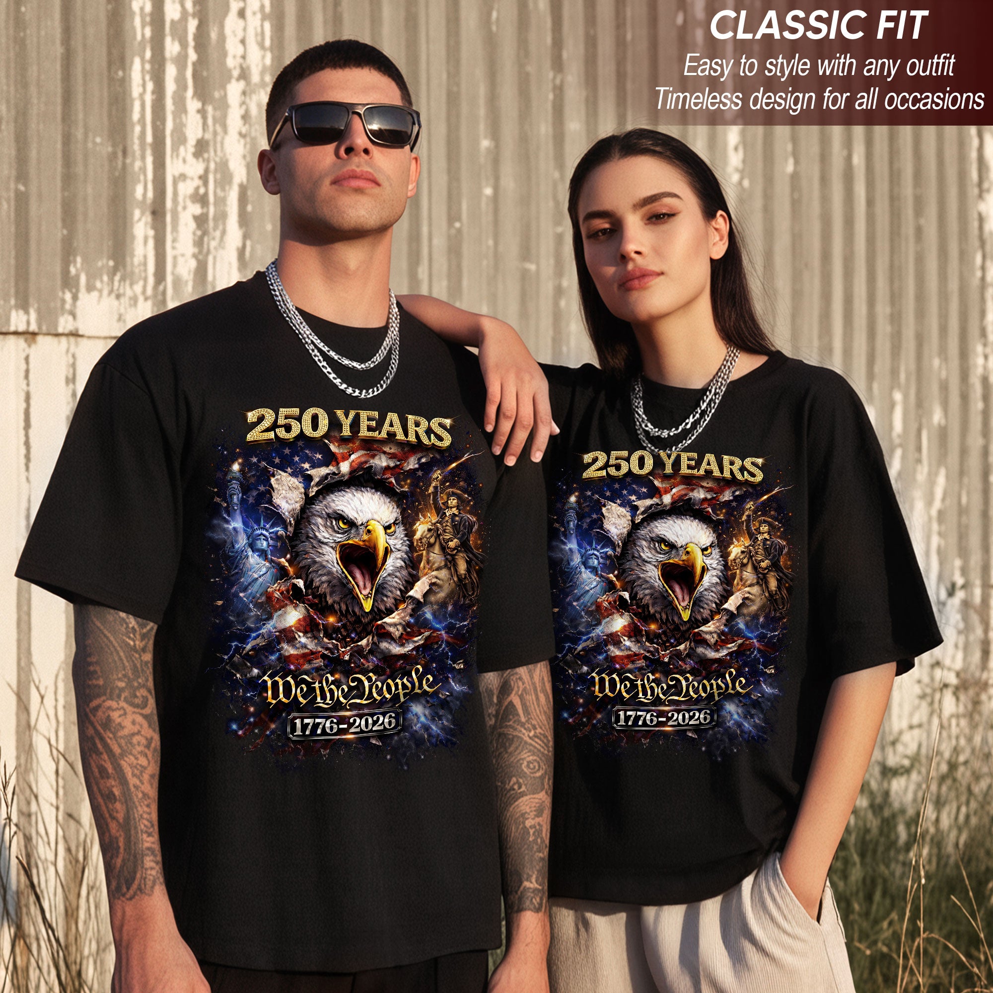 250 Years We The People 1776–2026 – American Heritage Graphic T-Shirt