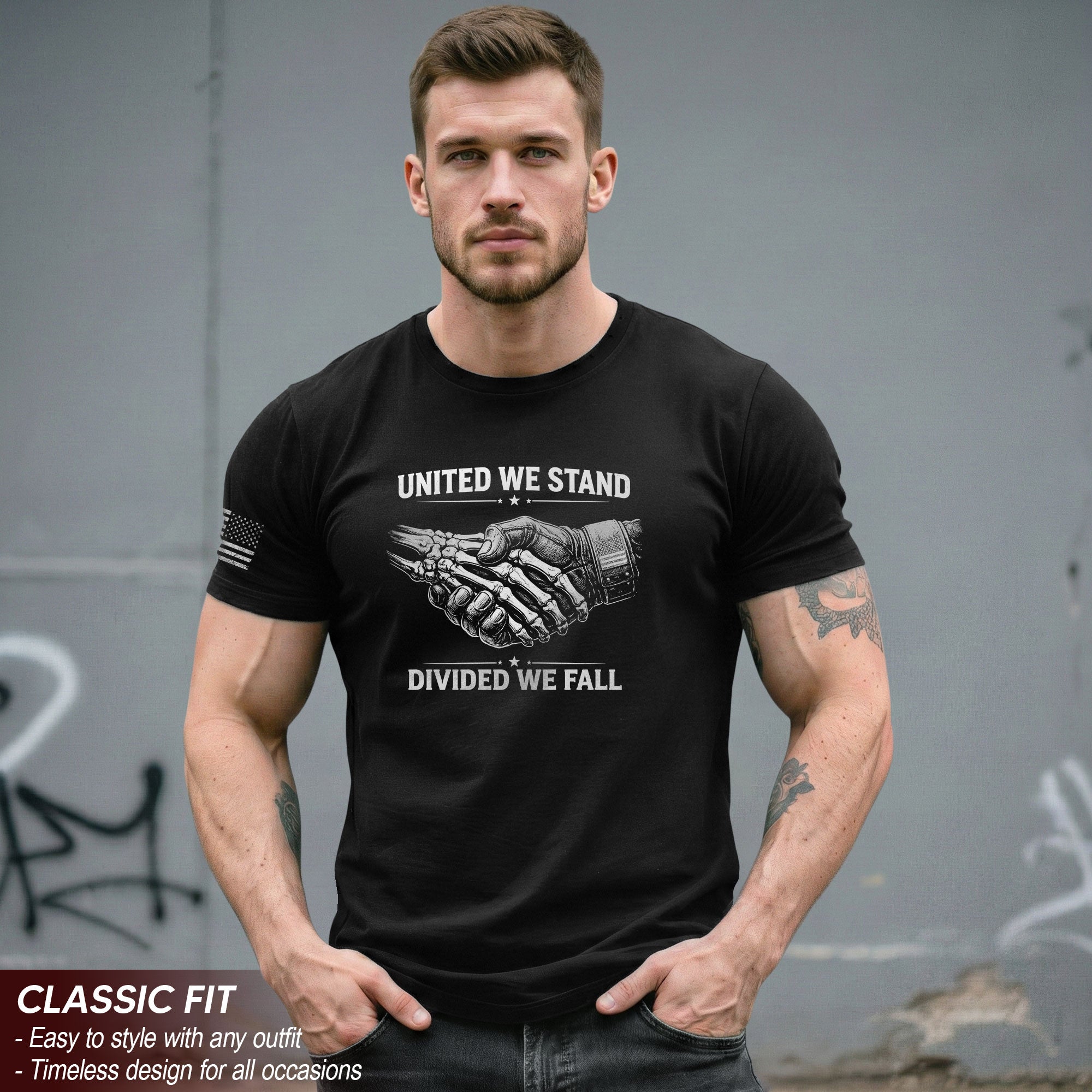 America 250th Anniversary Shirt - United We Stand Divided We Fall T-Shirt, 1776-2026 250 Years Patriotic Unity Tee