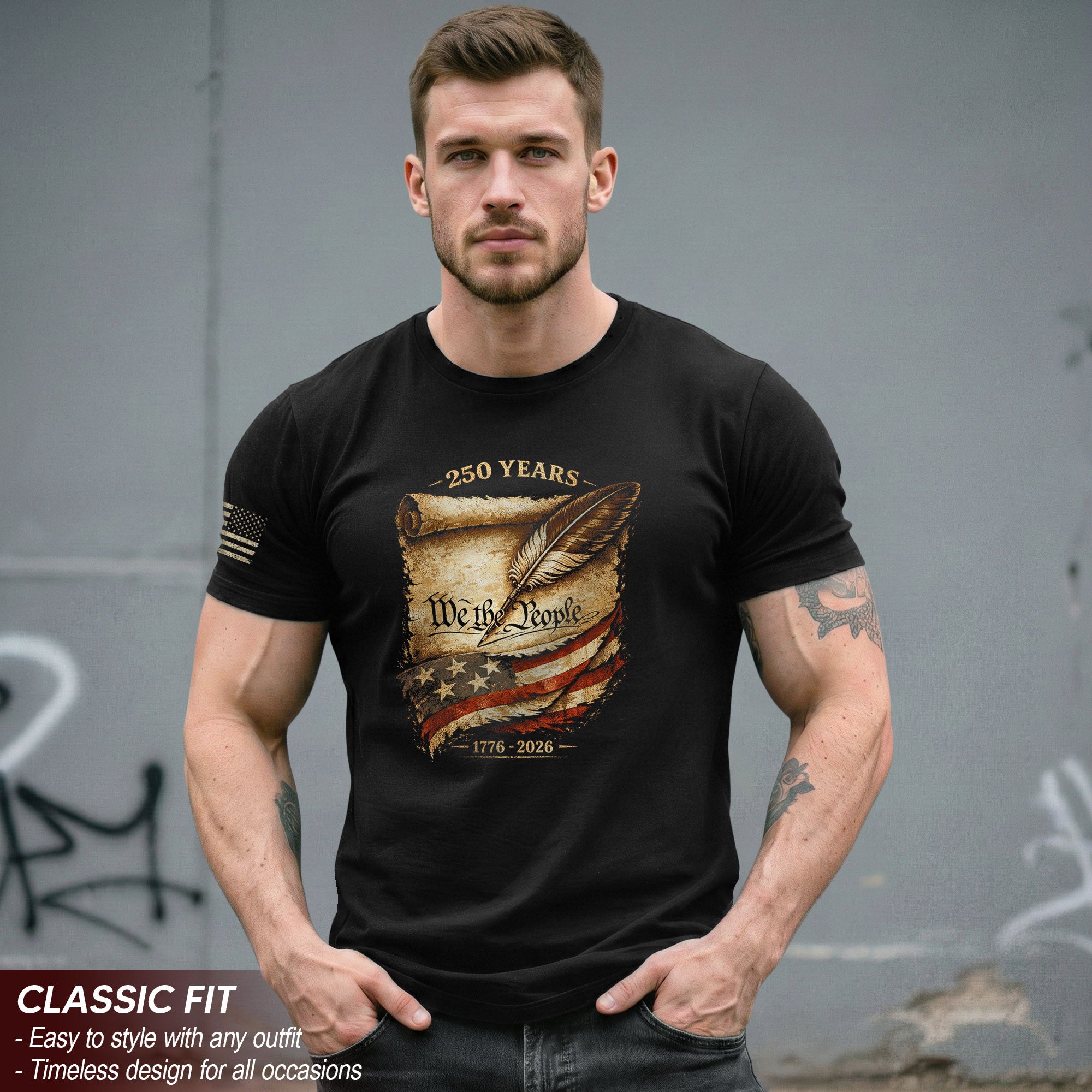 Semiquincentennial We The People 250 Years Patriotic USA Shirt 1776–2026