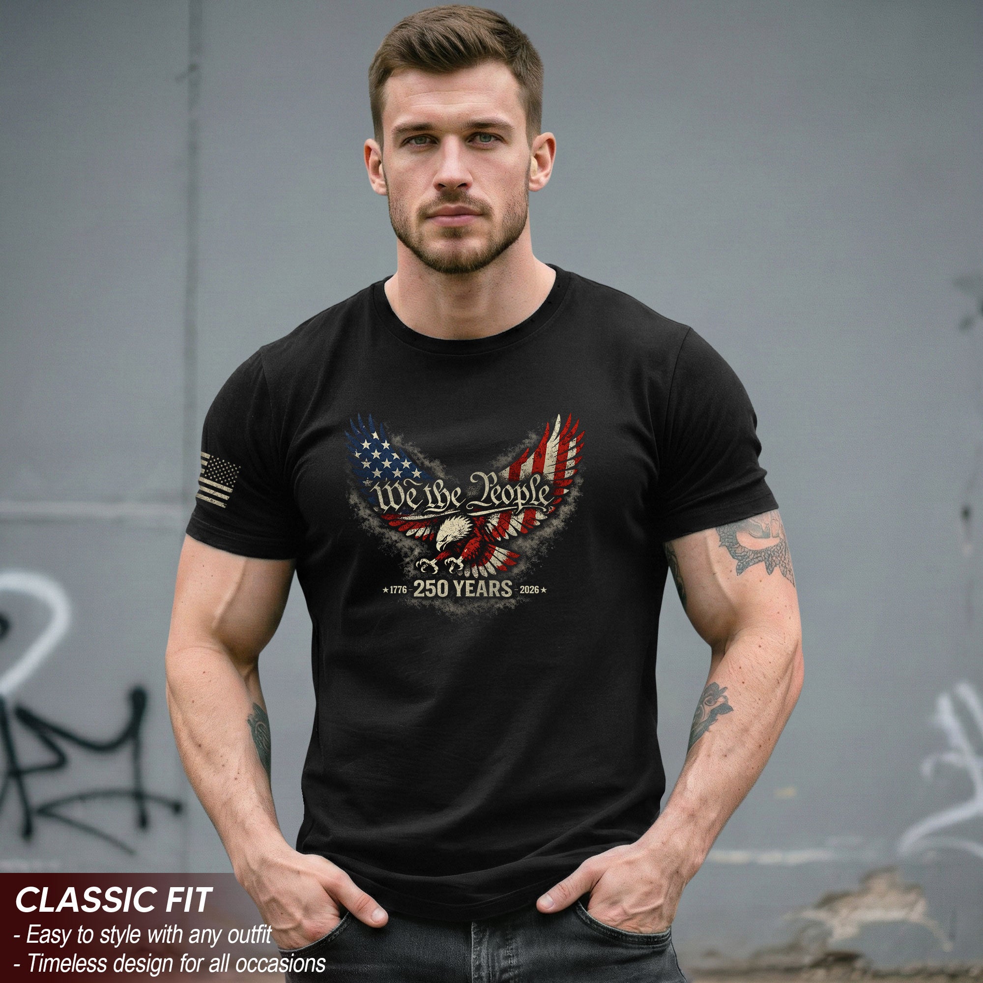 We The People 250 Years Semiquincentennial Patriotic Eagle USA Shirt 1776–2026 Freedom Anniversary Design