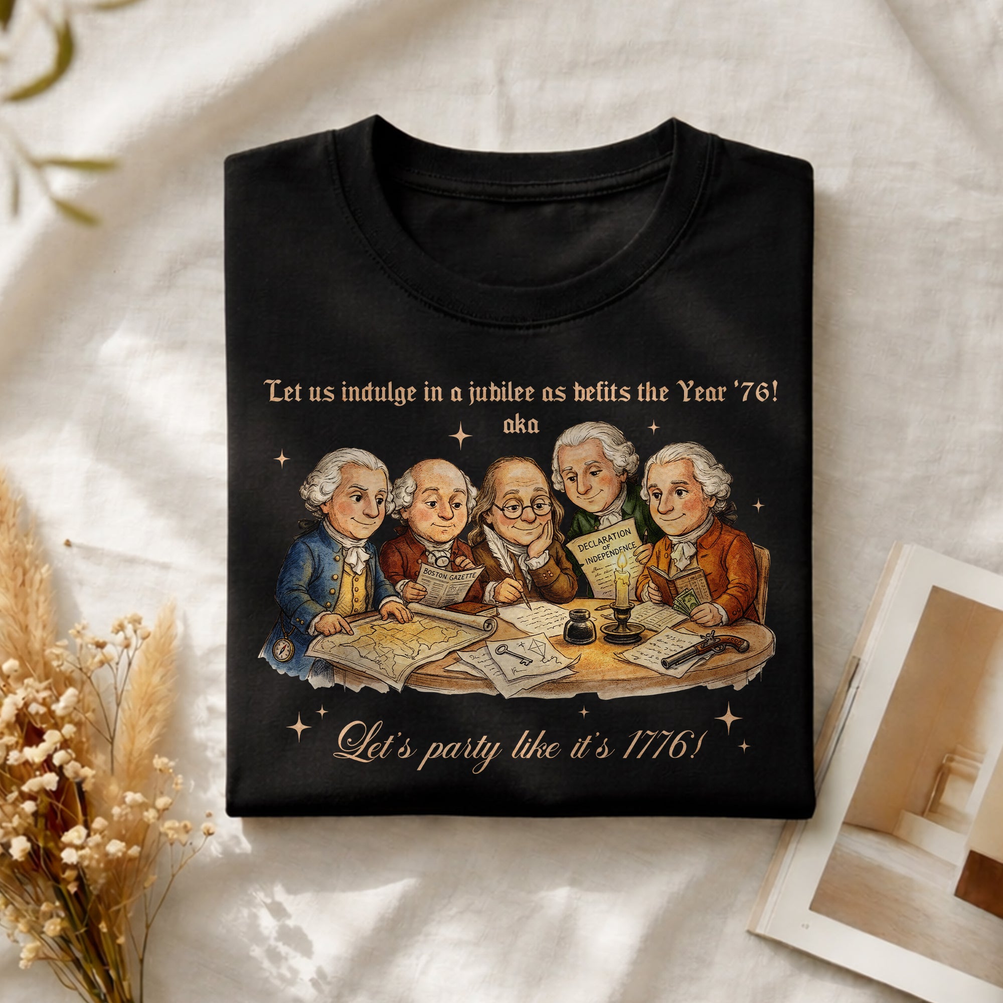 Funny Founding Fathers 1776 Vintage T-Shirt Patriotic 250th Anniversary USA