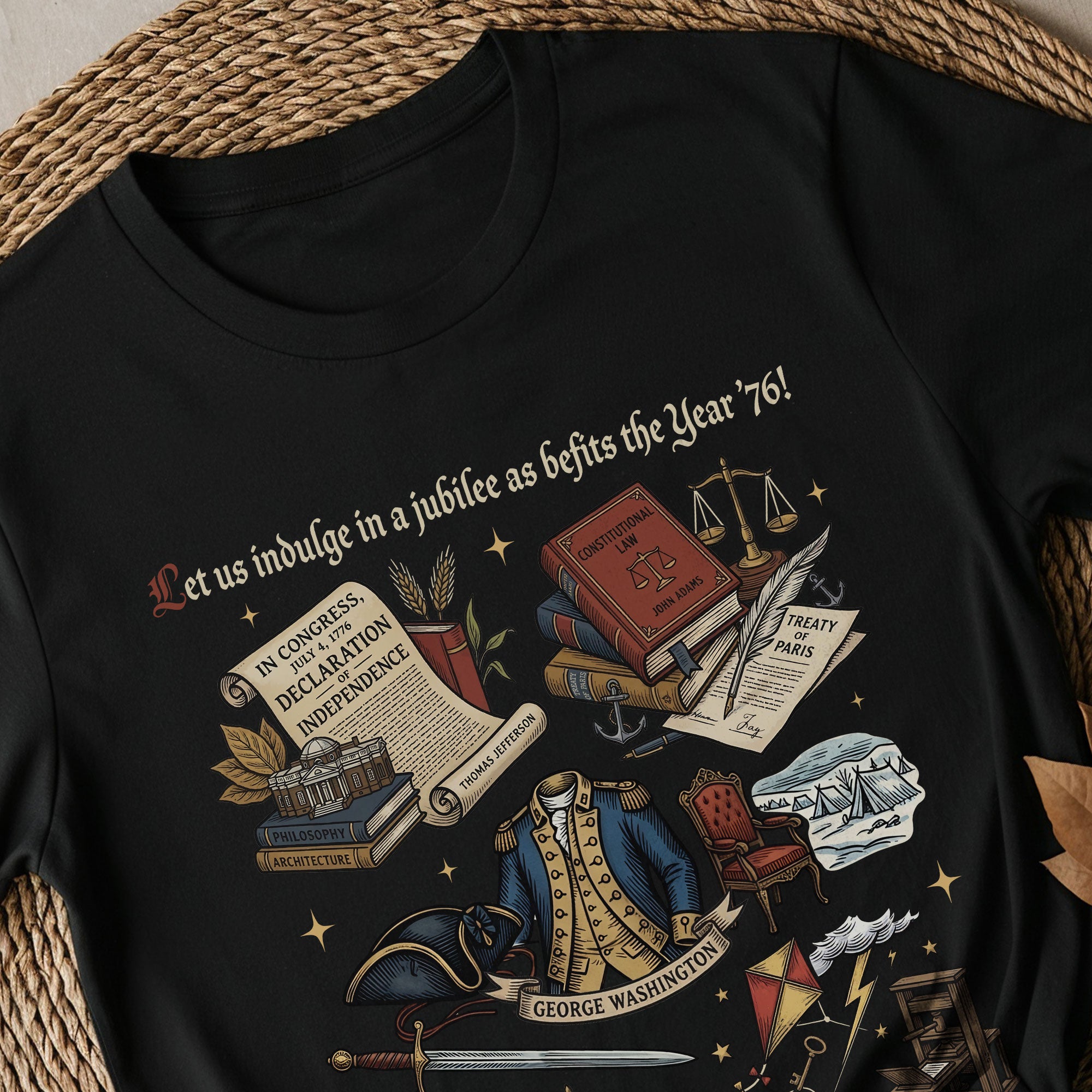 Vintage 1776 American Heritage Shirt Patriotic History Icons Independence Day
