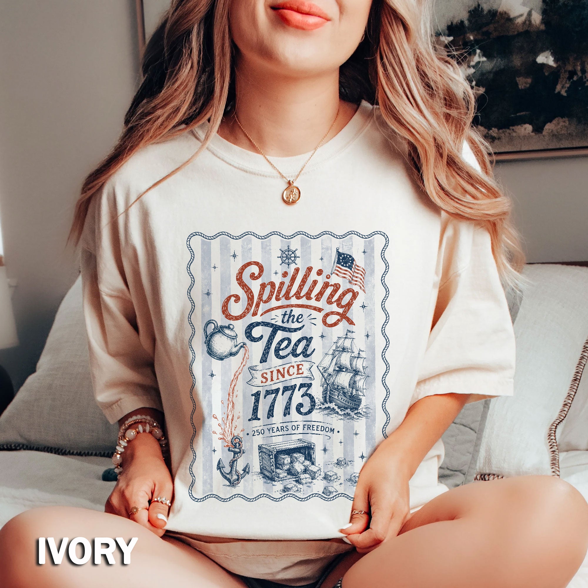 Spilling The Tea Since 1773 Shirt Vintage Boston Tea Party Tee Retro Patriotic