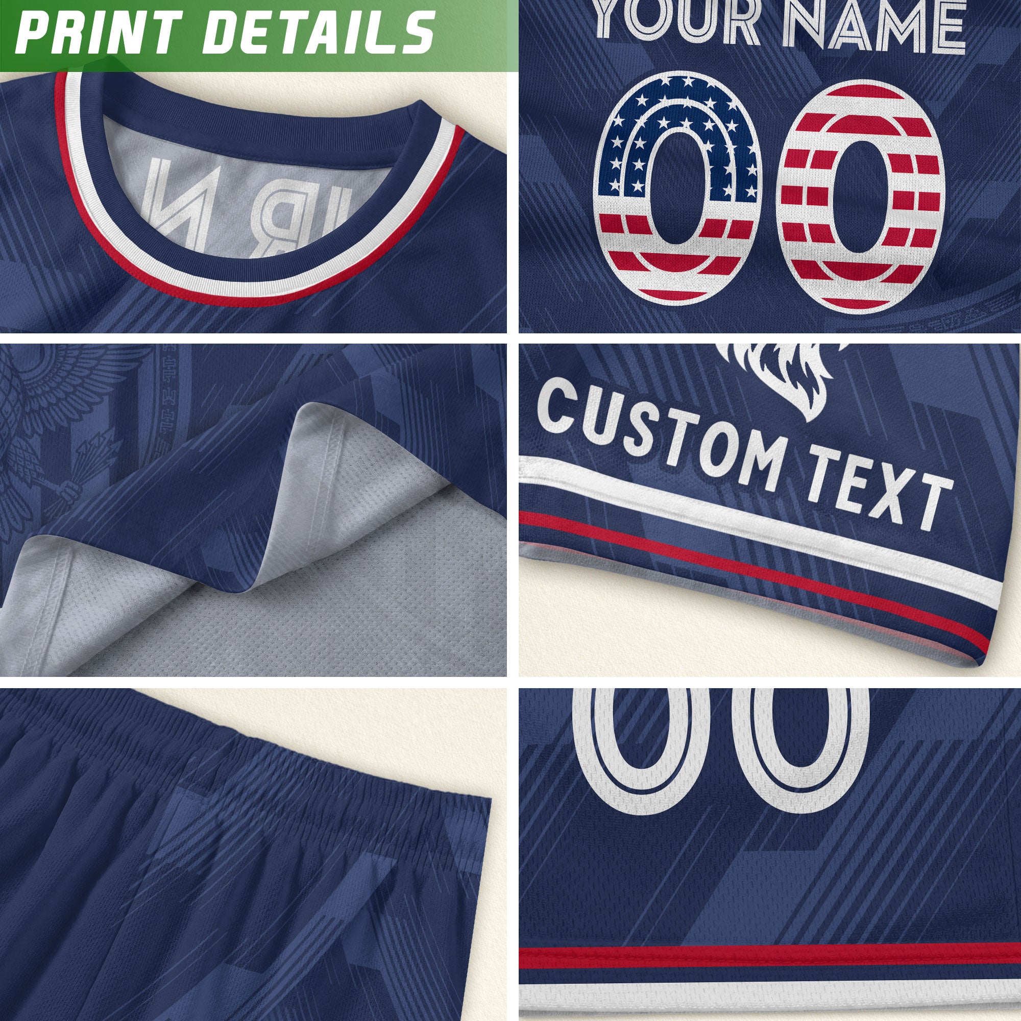 Custom Name Kids Soccer Jersey Personalized USA Youth Athletic Sport T Shirt