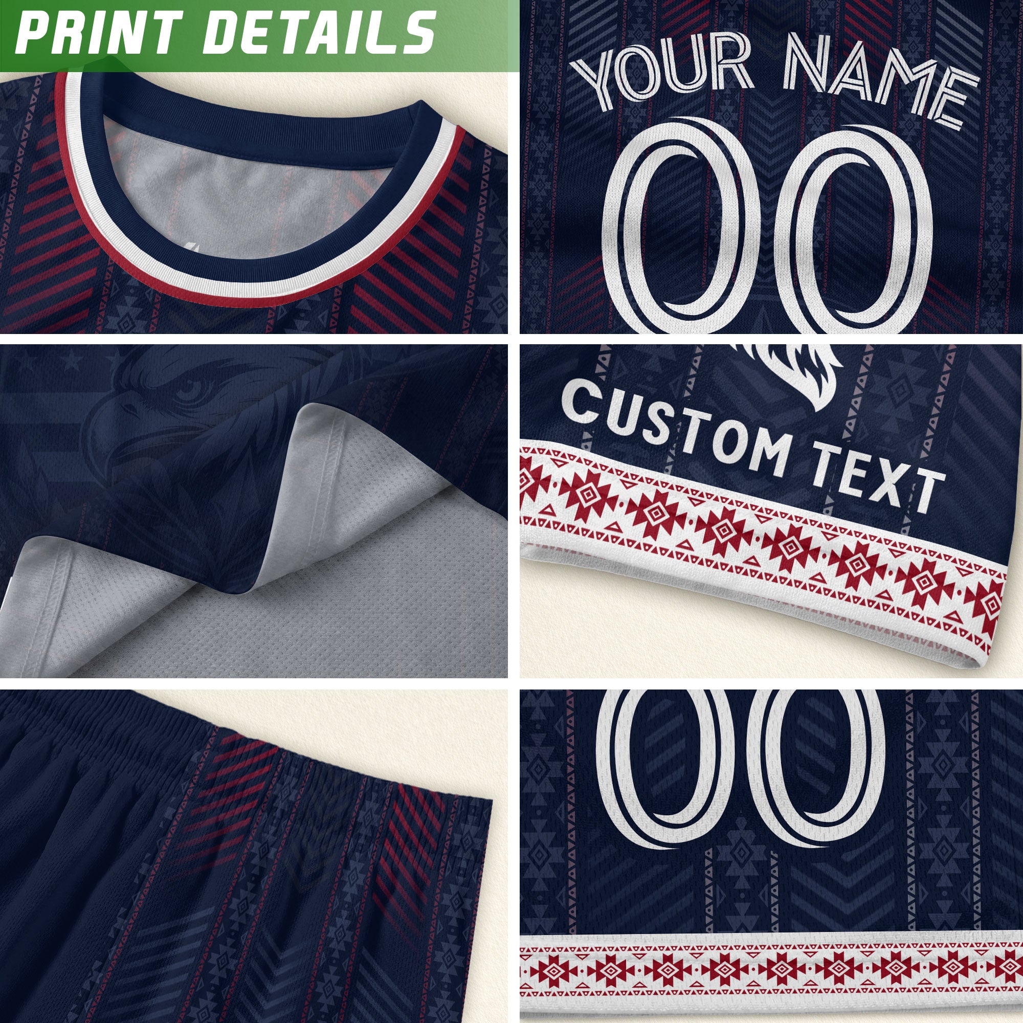 Personalized Youth Soccer Jersey Style Custom Name Number USA Kids Activewear Top