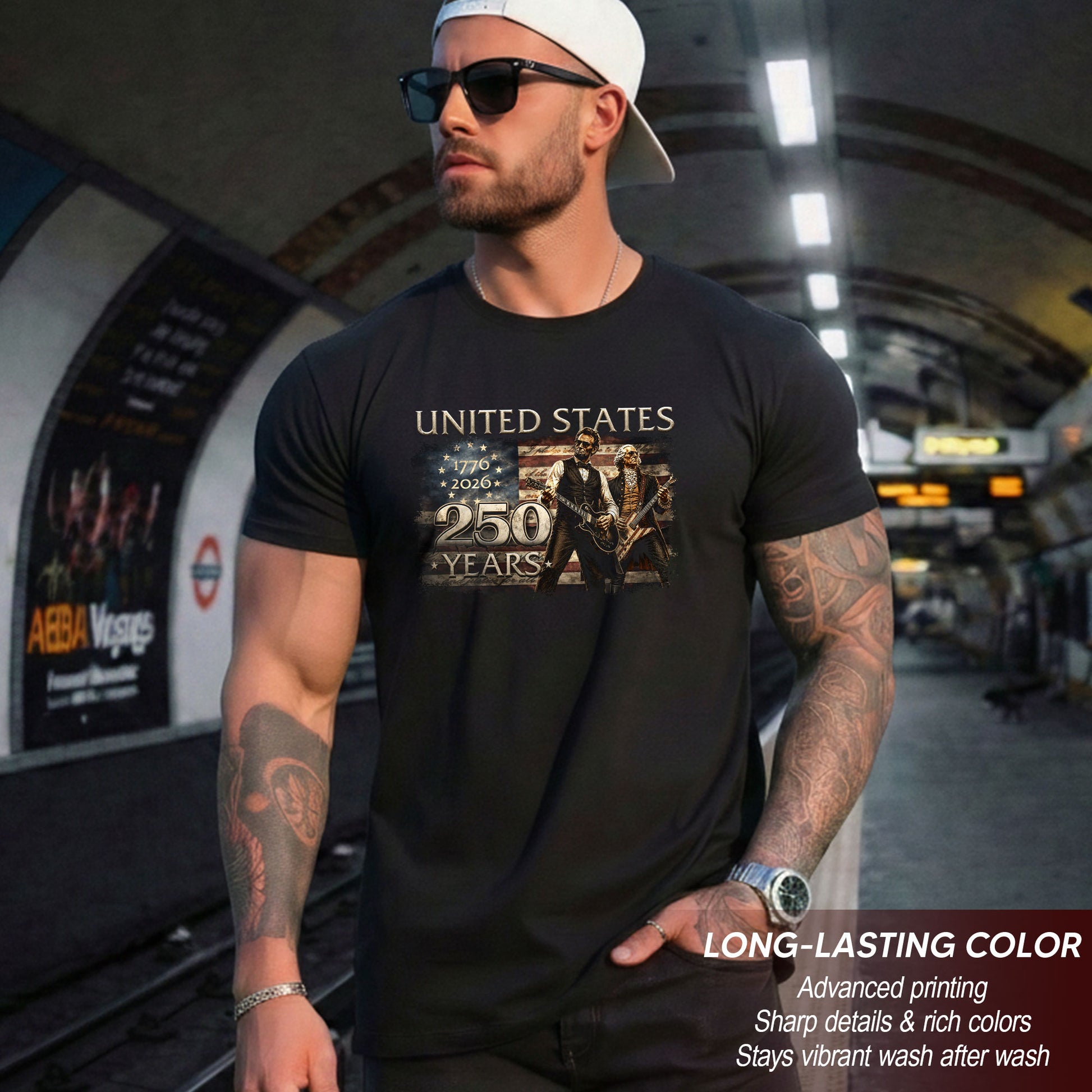 Lincoln Washington 1776-2026 Presidents T Shirt - Patriotic Graphic Unisex Apparel - Rust Field Wear
