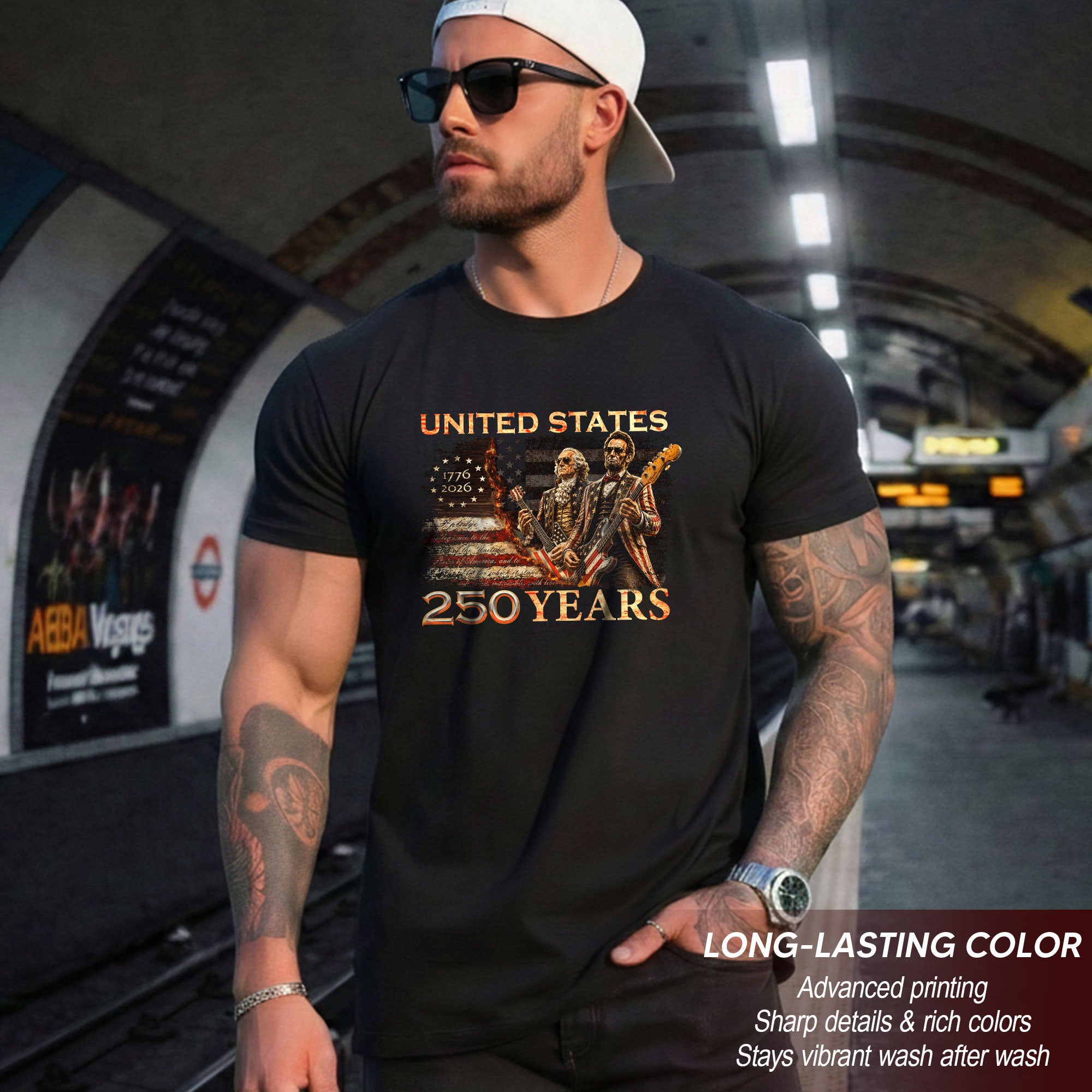 Unisex 1776-2026 Presidents T Shirt - Lincoln Washington Patriotic Summer Graphic Tee - Rust Field Wear