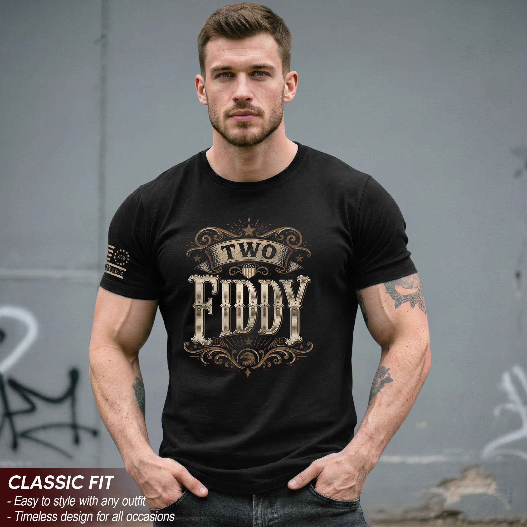 American Legacy 250th Anniversary Tee - Classic Two Fiddy Heritage Graphic Cotton Apparel