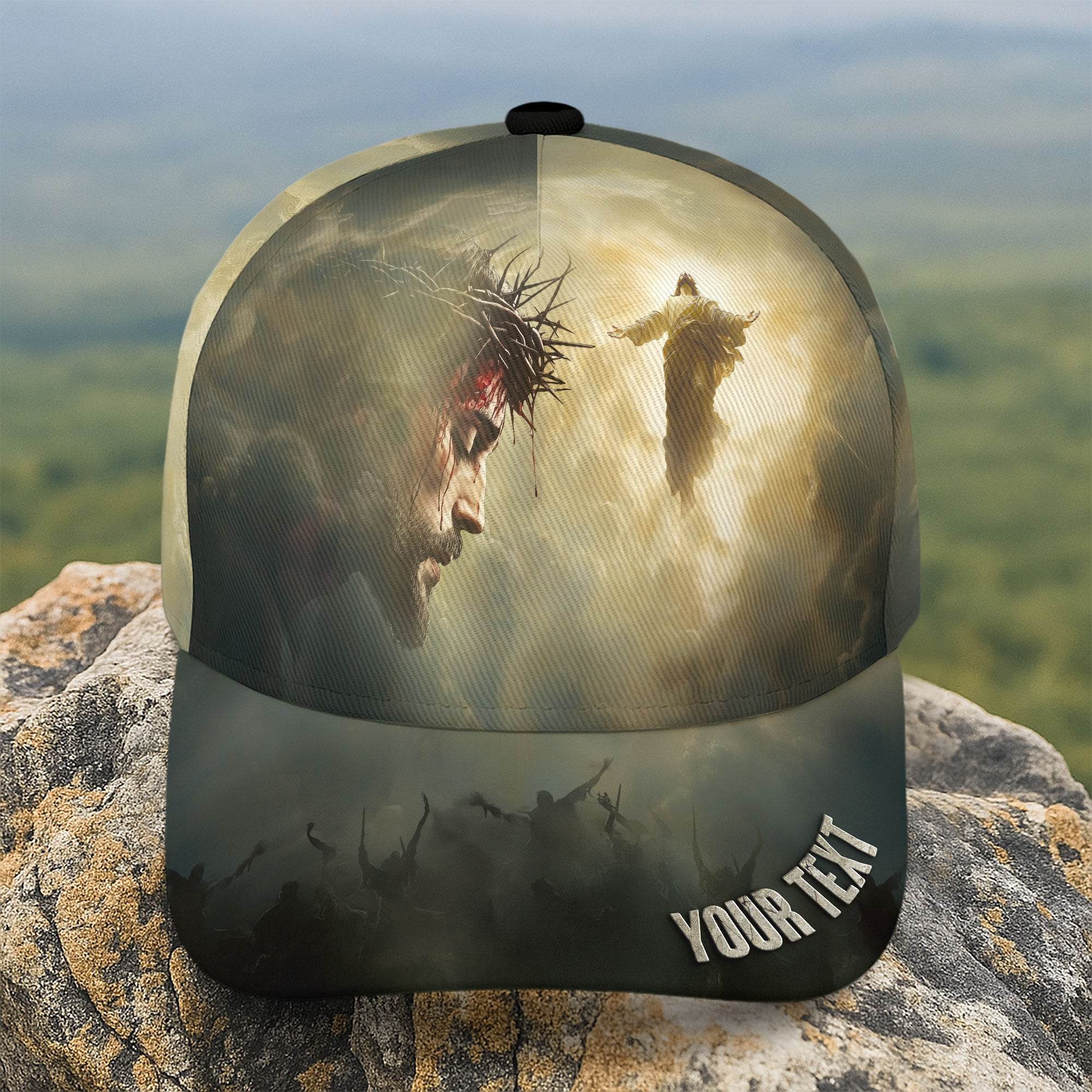 From Crucifixion to Glory – Christian Faith Customized Hat - Rust Field Wear