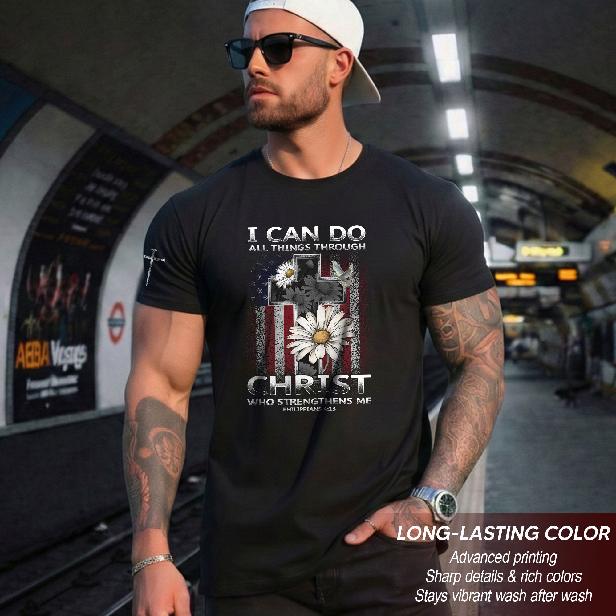 I Can Do All Things Through Christ Shirt Cross Tee
