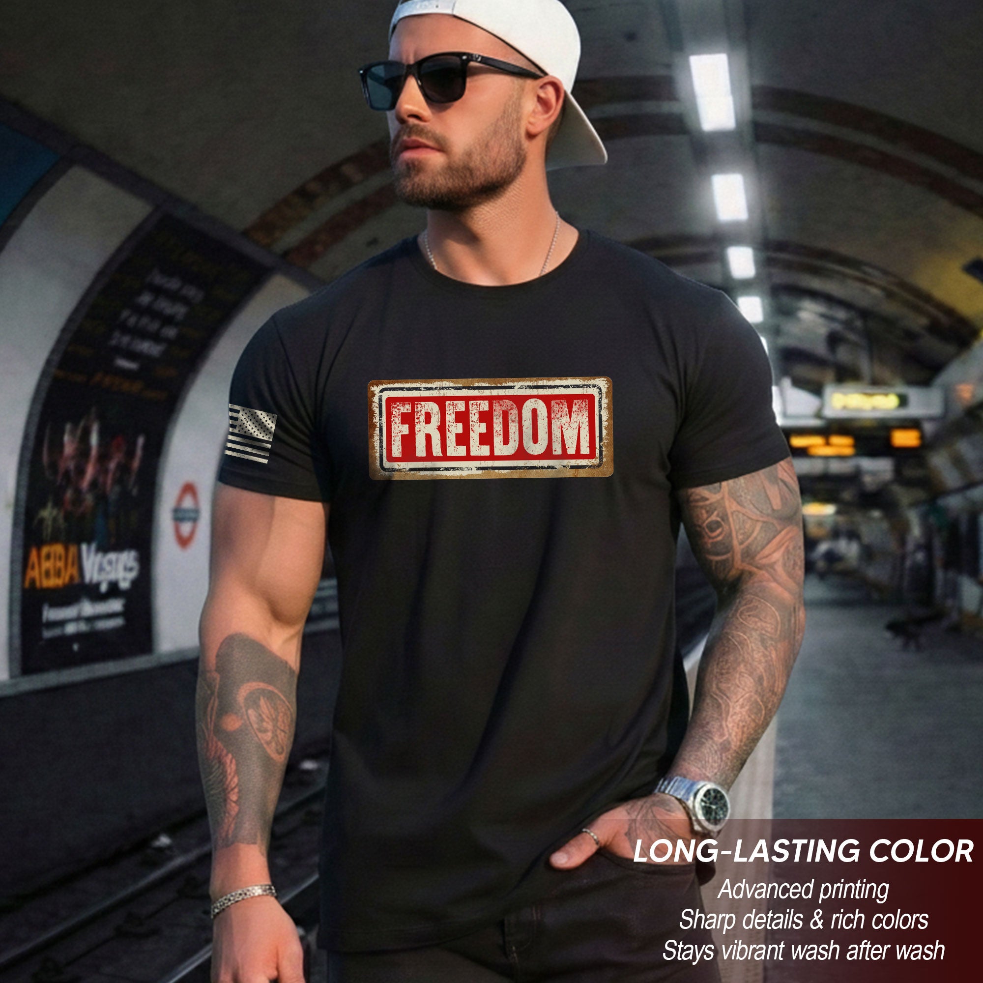 Freedom Sign Patriotic Tribute T-Shirt