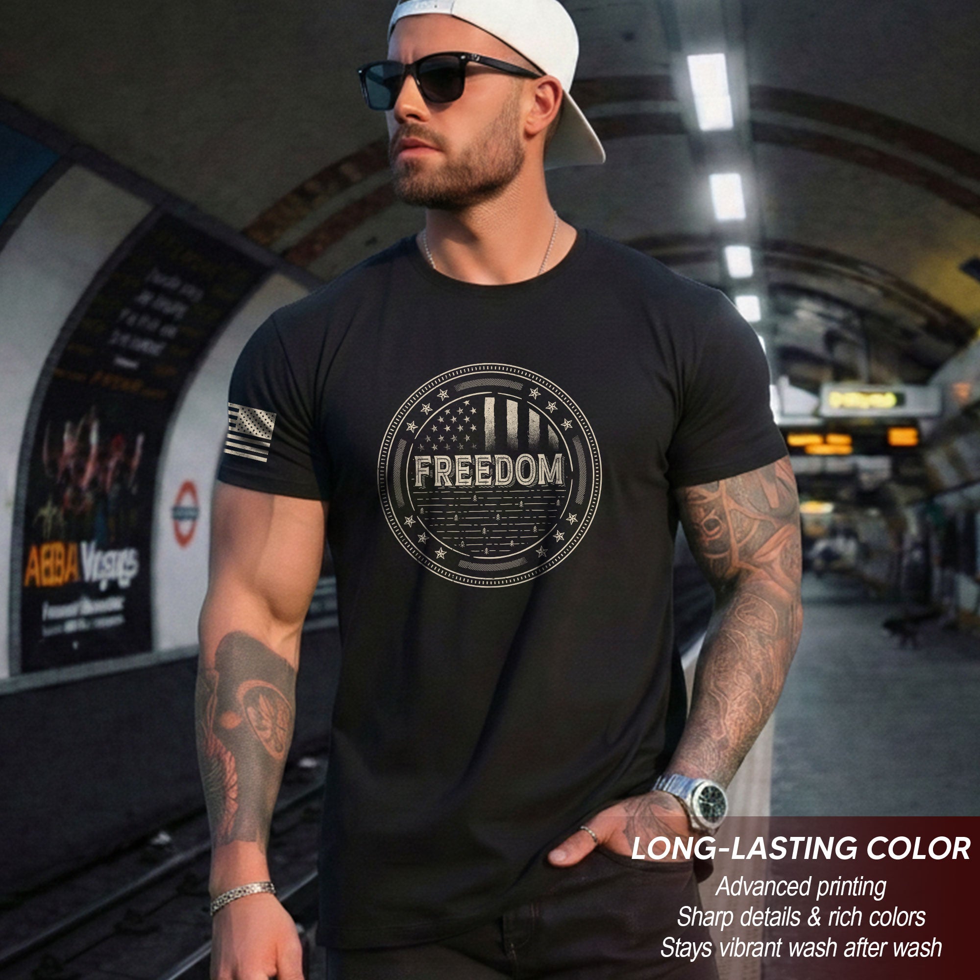 Freedom Honor Seal Patriotic Tribute T-Shirt