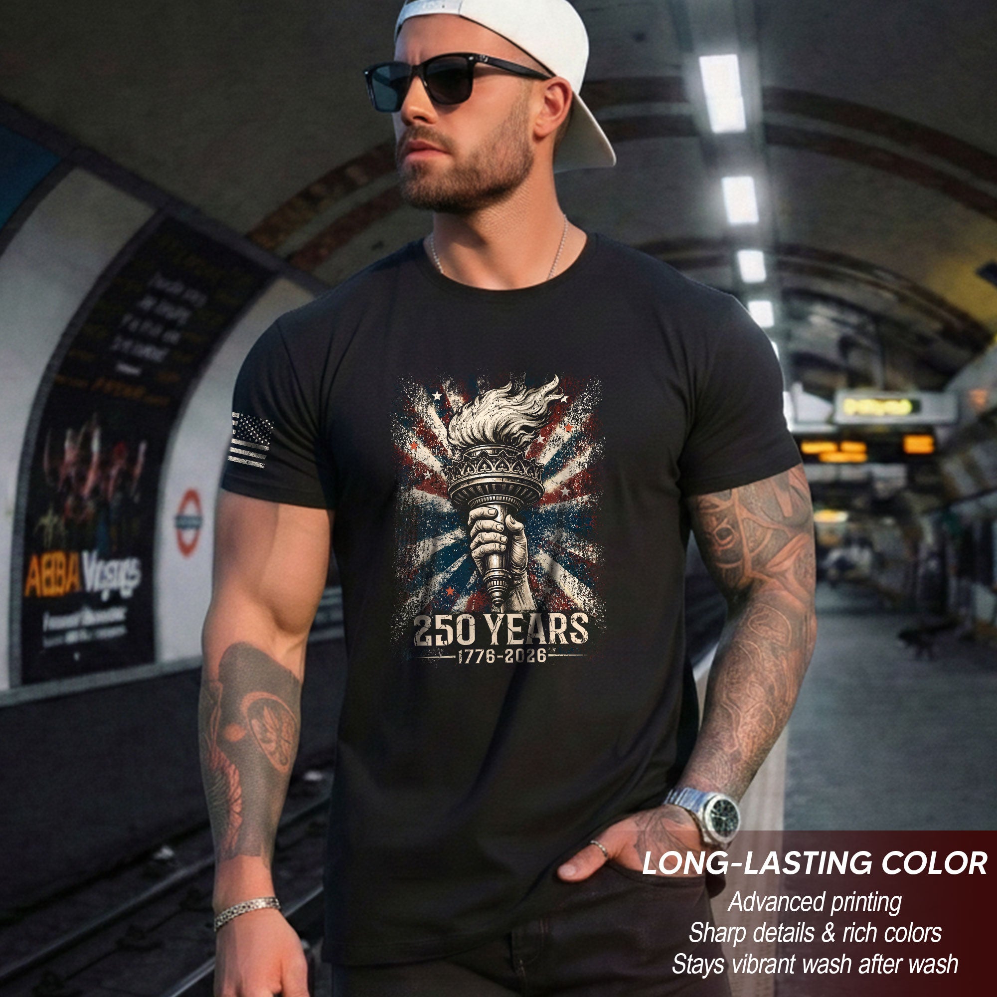 USA 250th Anniversary 250 Years Shirt 1776-2026 Liberty Torch Patriotic Pride