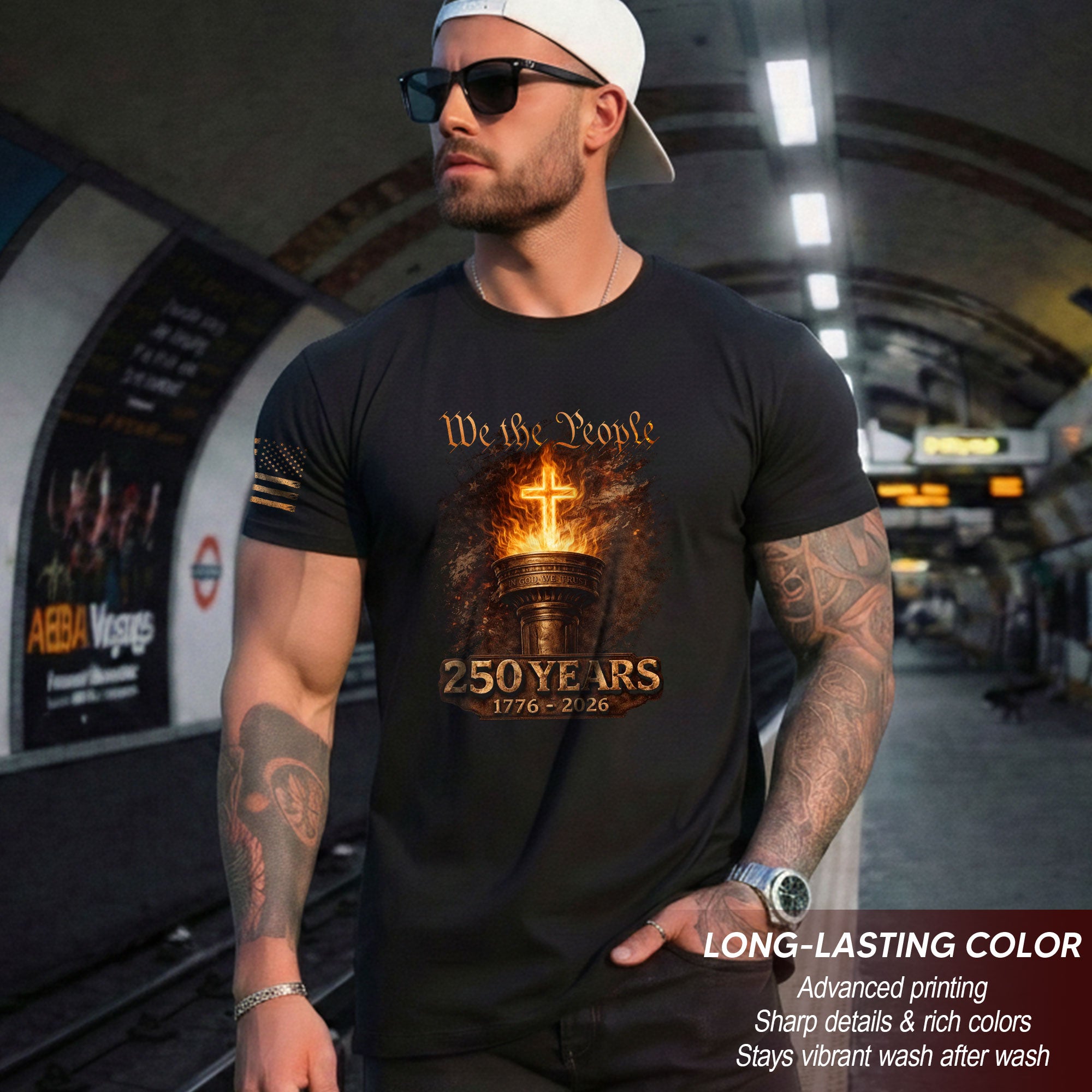 USA 250 Years Christian Freedom Heritage Shirt Patriotic Faith Apparel