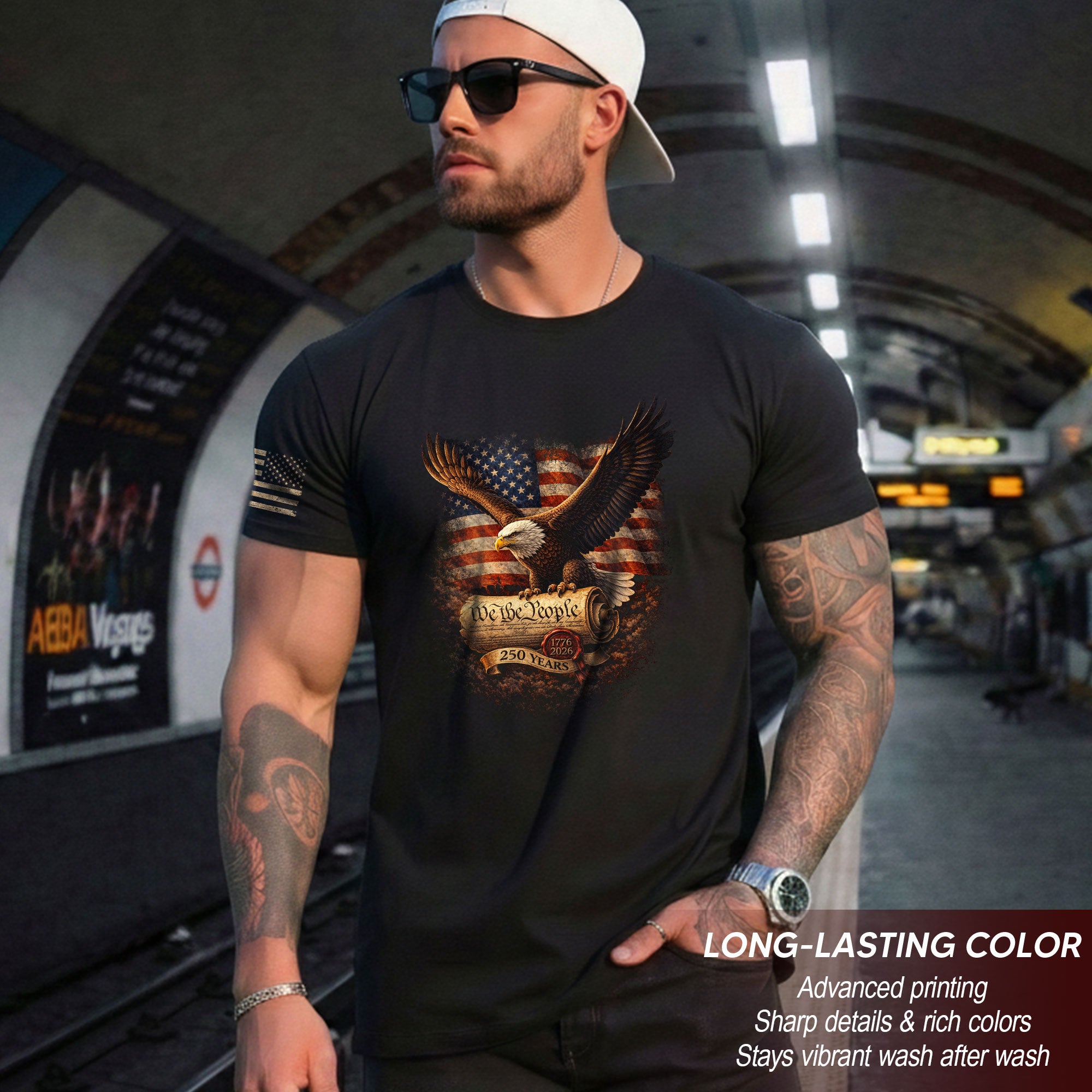 1776–2026 USA 250th Anniversary Eagle Shirt We The People Patriotic Freedom Tee