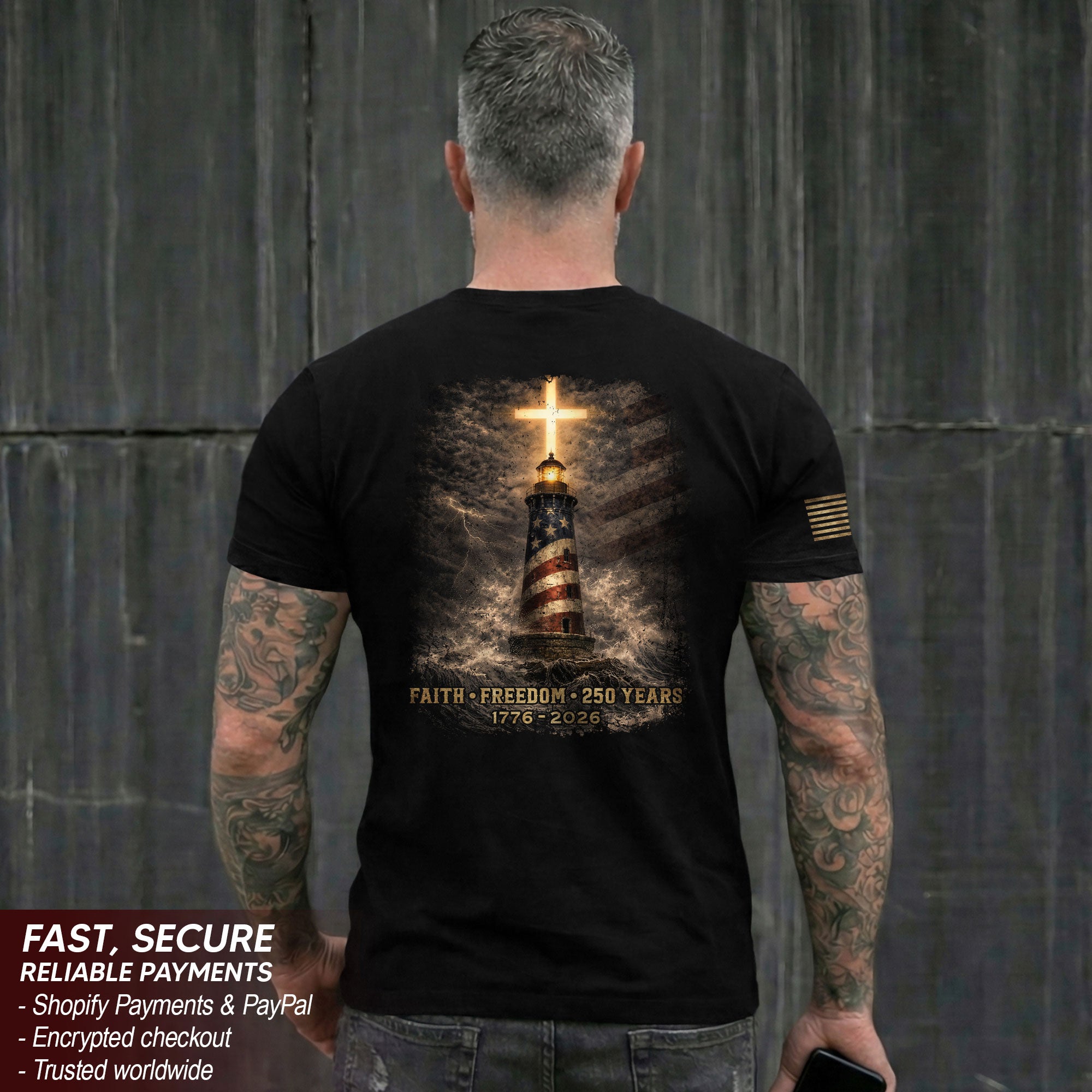 USA 250 Years Heritage Cross Shirt 1776–2026 Patriotic Celebration Shirt