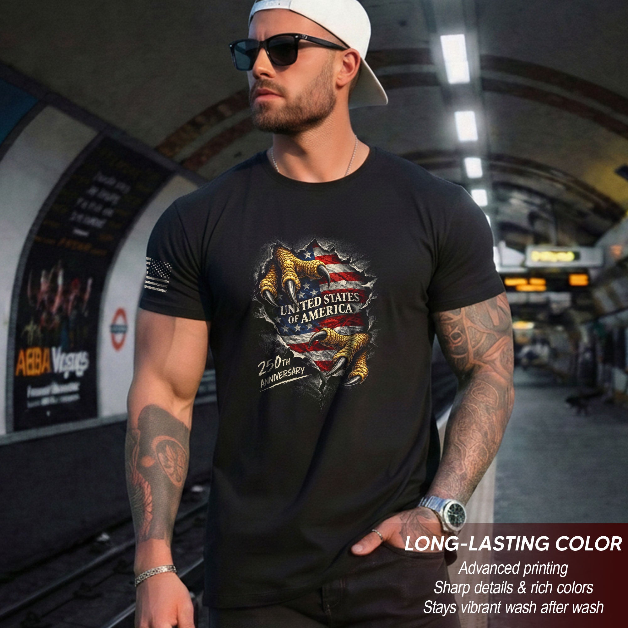 America 250th Anniversary T-Shirt - 1776-2026 Eagle Claw 250 Years Tee, Patriotic United States of America Shirt