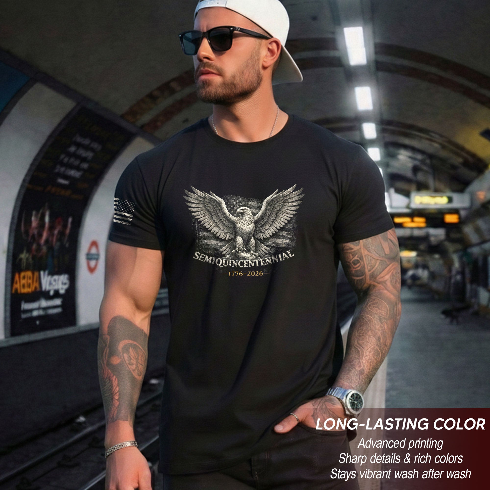 America 250th Anniversary T-Shirt 1776-2026 – USA 250th Birthday Eagle & Flag Tee