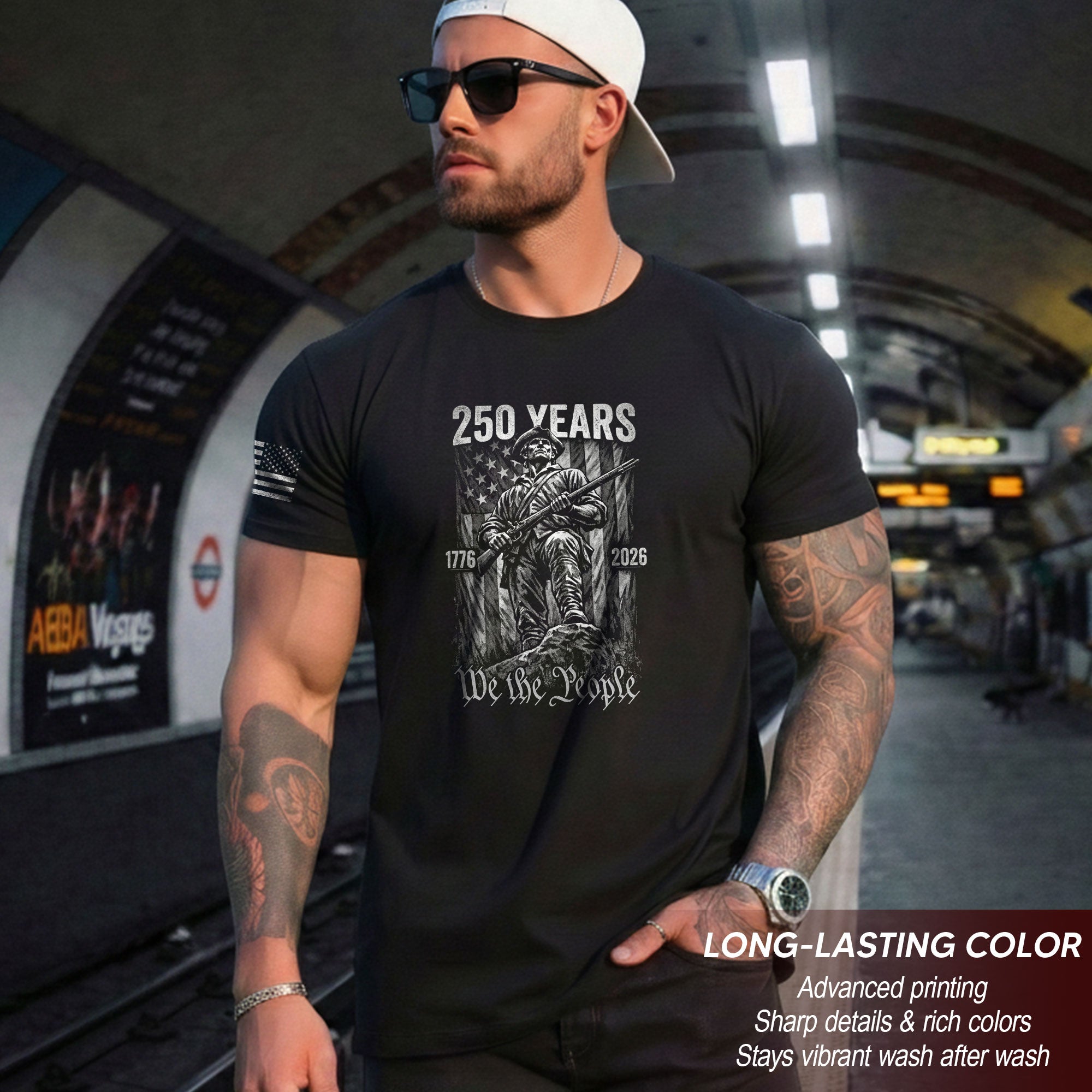 American Revolution 250th Anniversary 1776-2026 T-Shirt – We The People Minuteman Patriotic USA 250 Years Tee