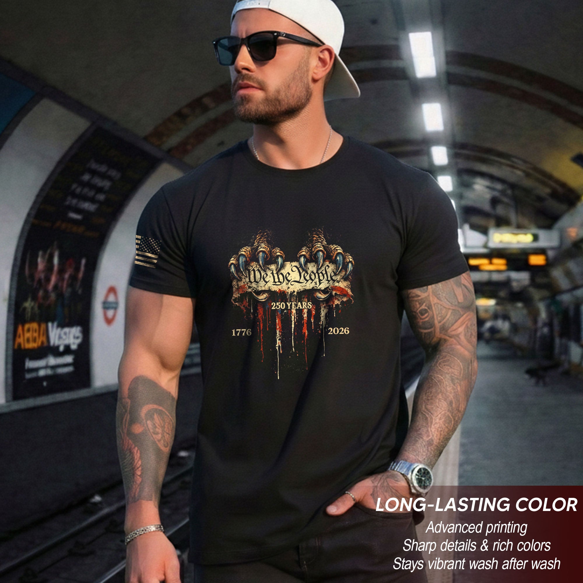USA 250th Anniversary 1776-2026 T-Shirt – Patriotic Eagle Talons We The People America Tee