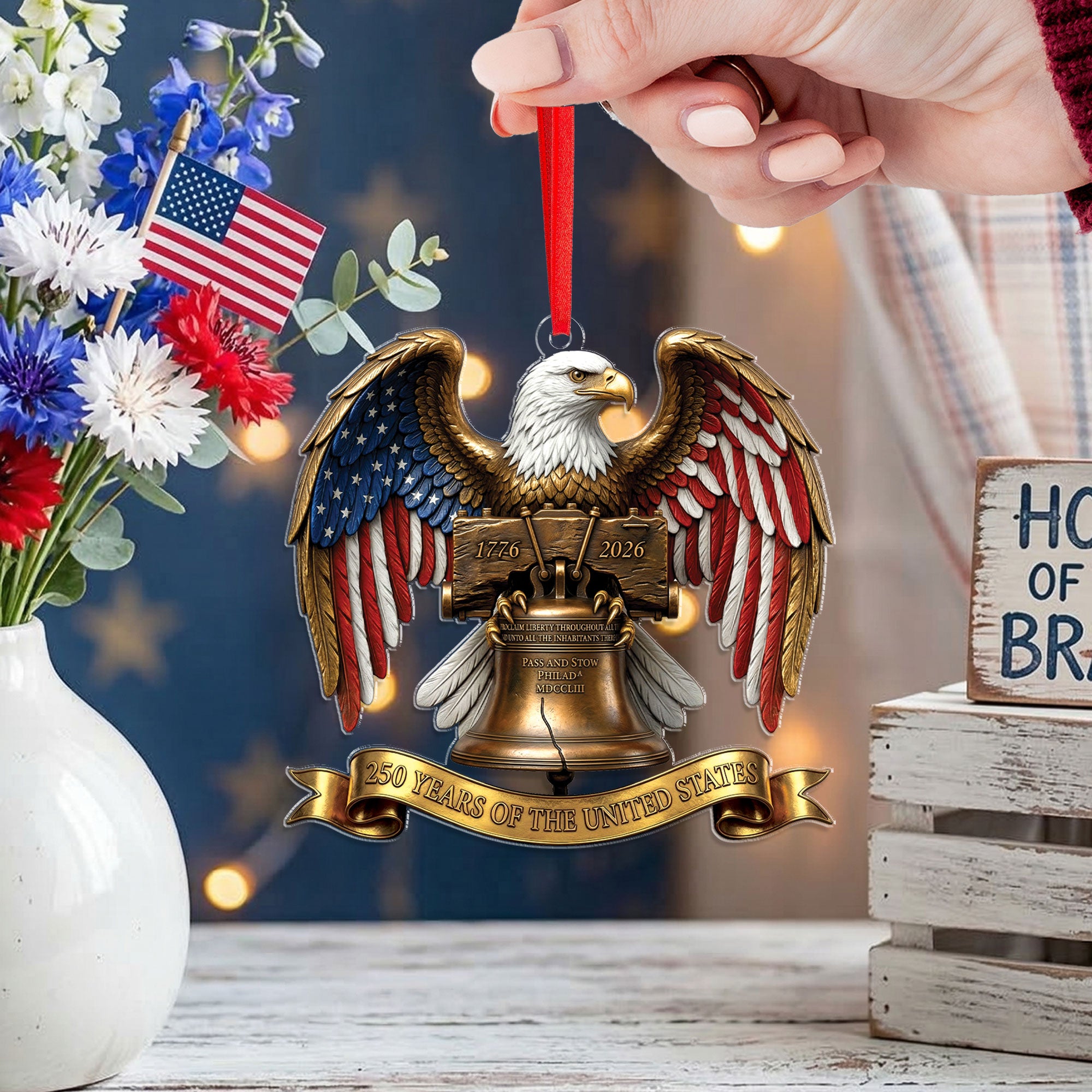 250 Years of the United States - Wings of Liberty Commemorative Acrylic Ornament
