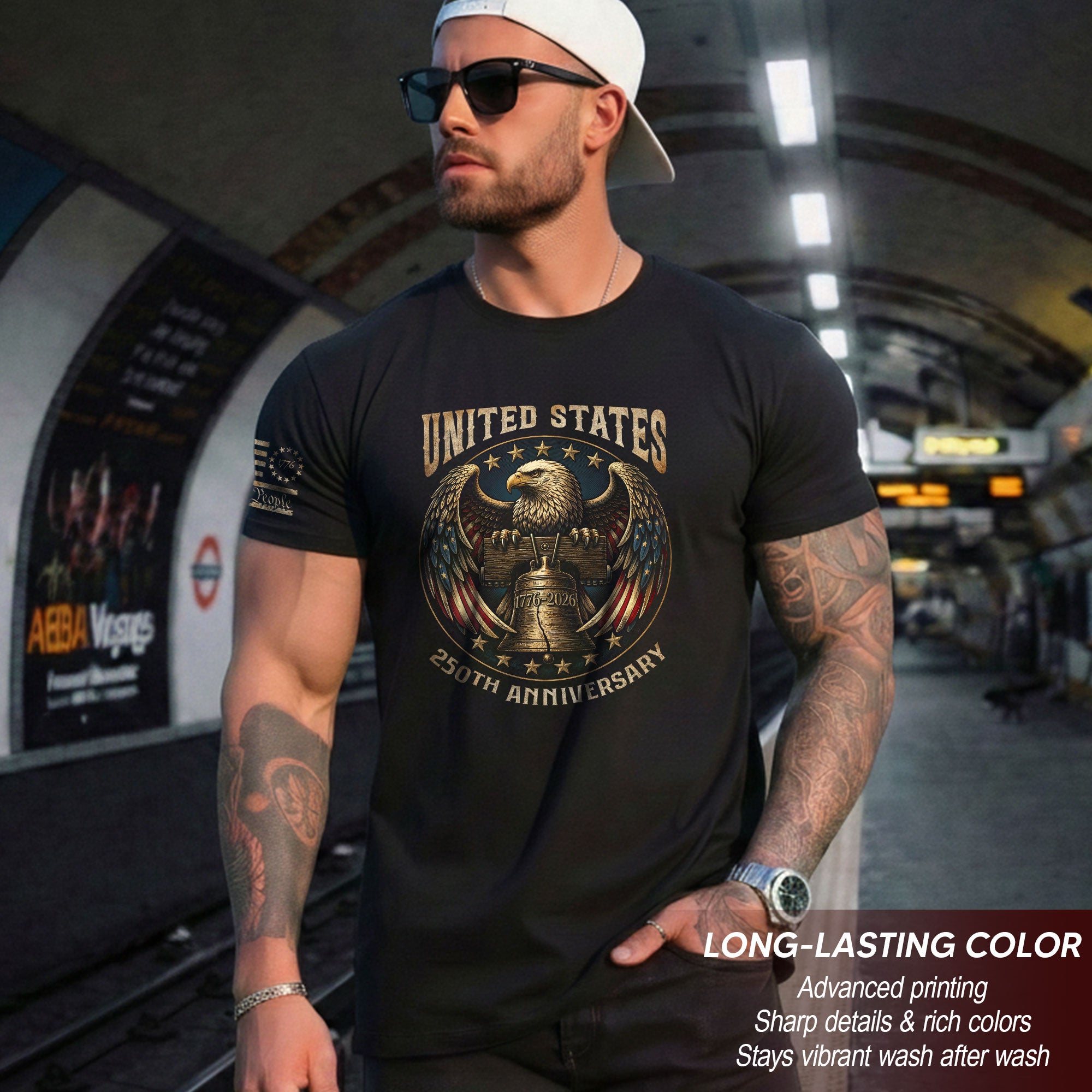United States 250th Anniversary T-Shirt 1776-2026 Patriotic Liberty Bell Eagle Tee
