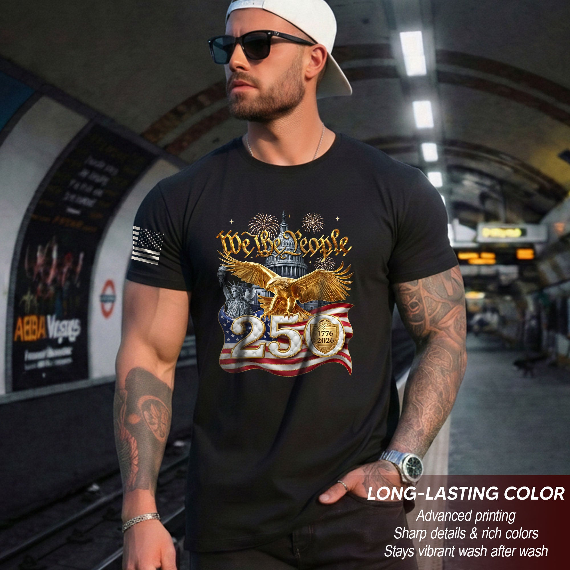 We the People 250 Years 1776-2026 T-Shirt - Capitol Liberty Eagle Patriotic Tee