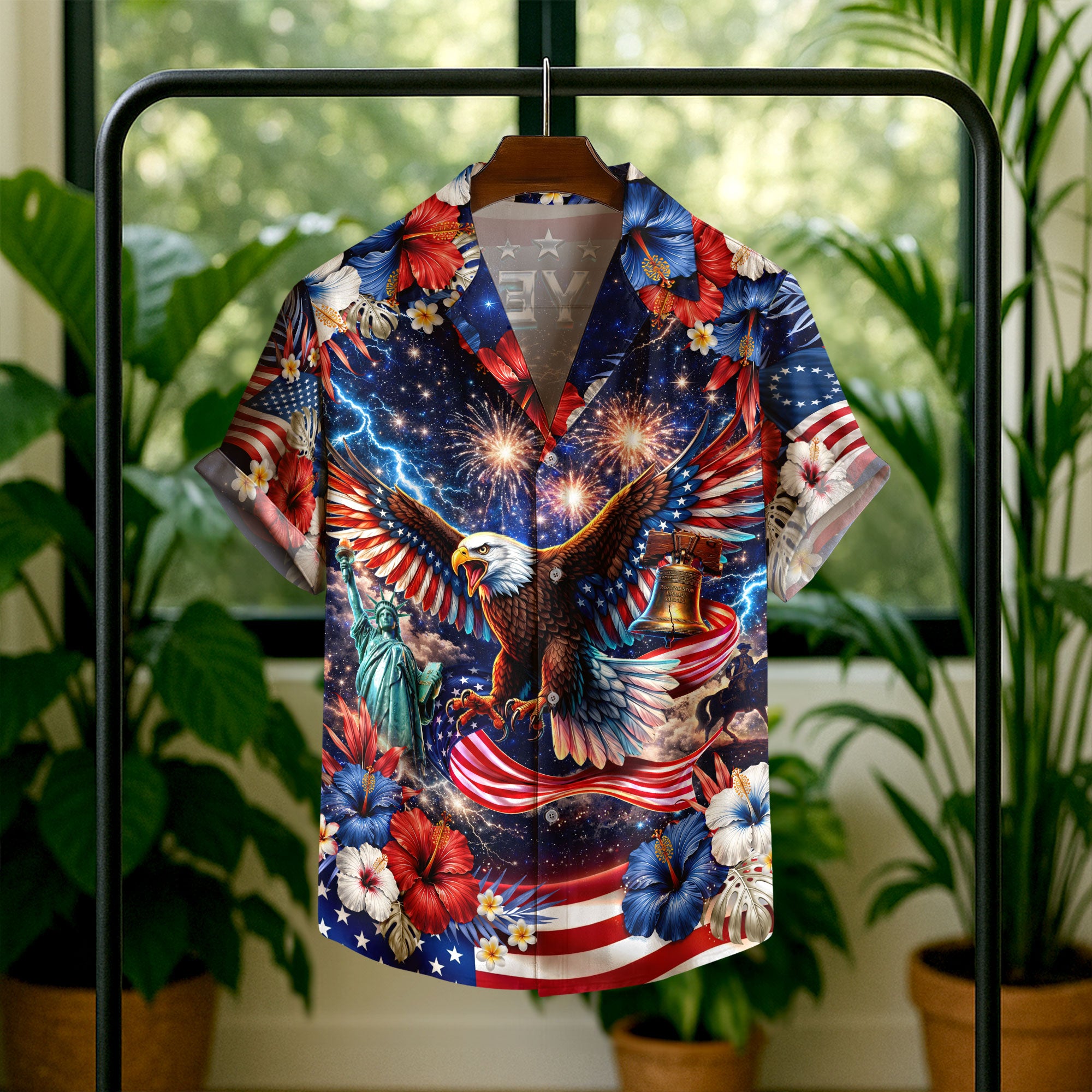 250 Years Hawaiian Shirt Patriotic 1776 2026 Eagle Independence Day Liberty Bell