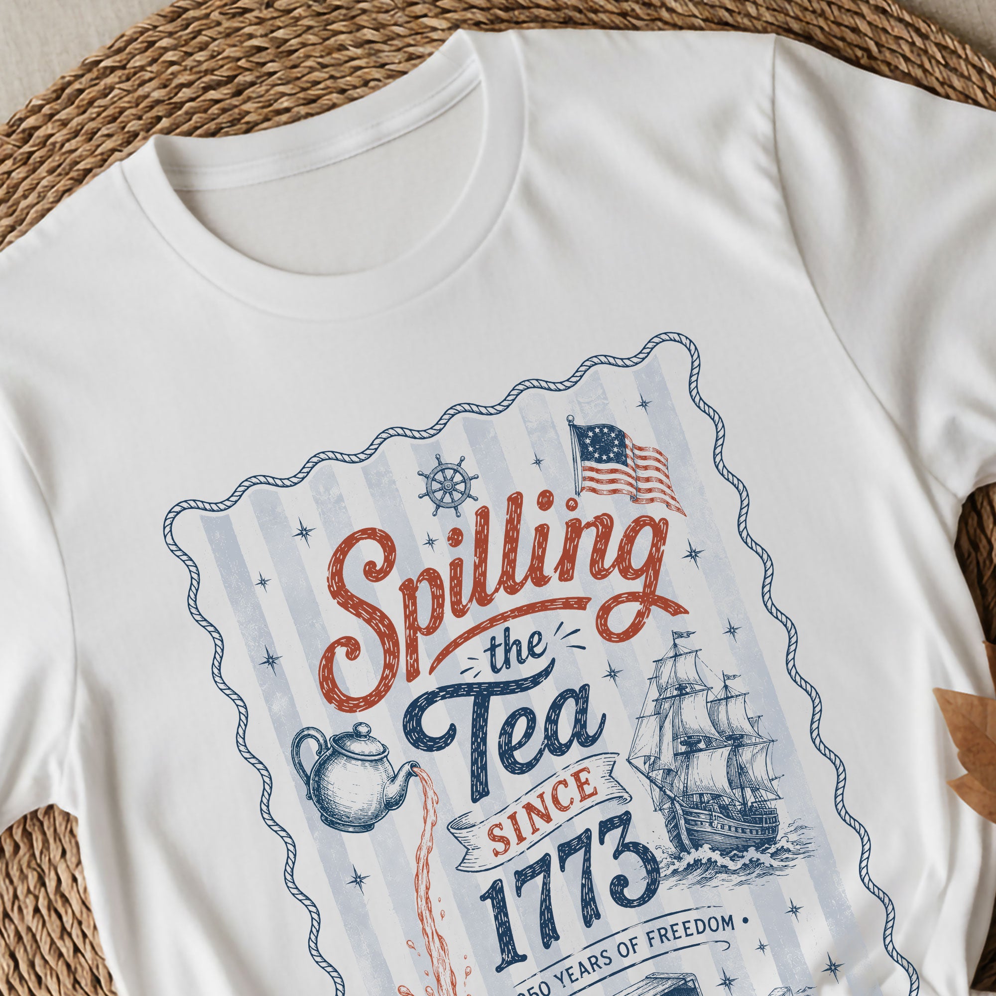 Spilling The Tea Since 1773 Shirt Vintage Boston Tea Party Tee Retro Patriotic
