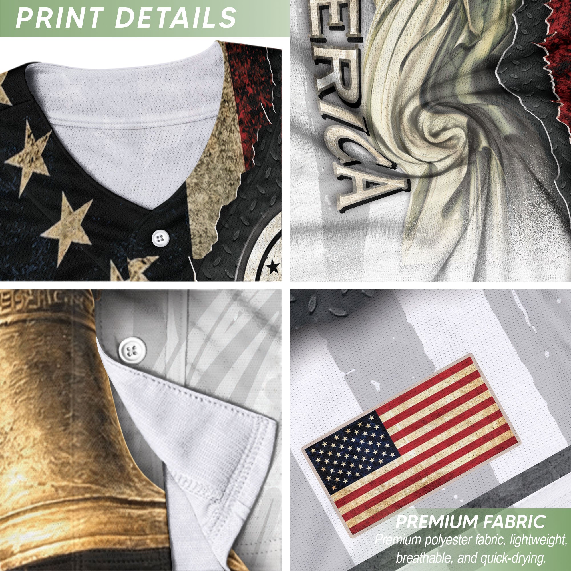 America Baseball Jersey 250 Years 1776-2026 Eagle Liberty Bell Patriotic Button Shirt - Rust Field Wear