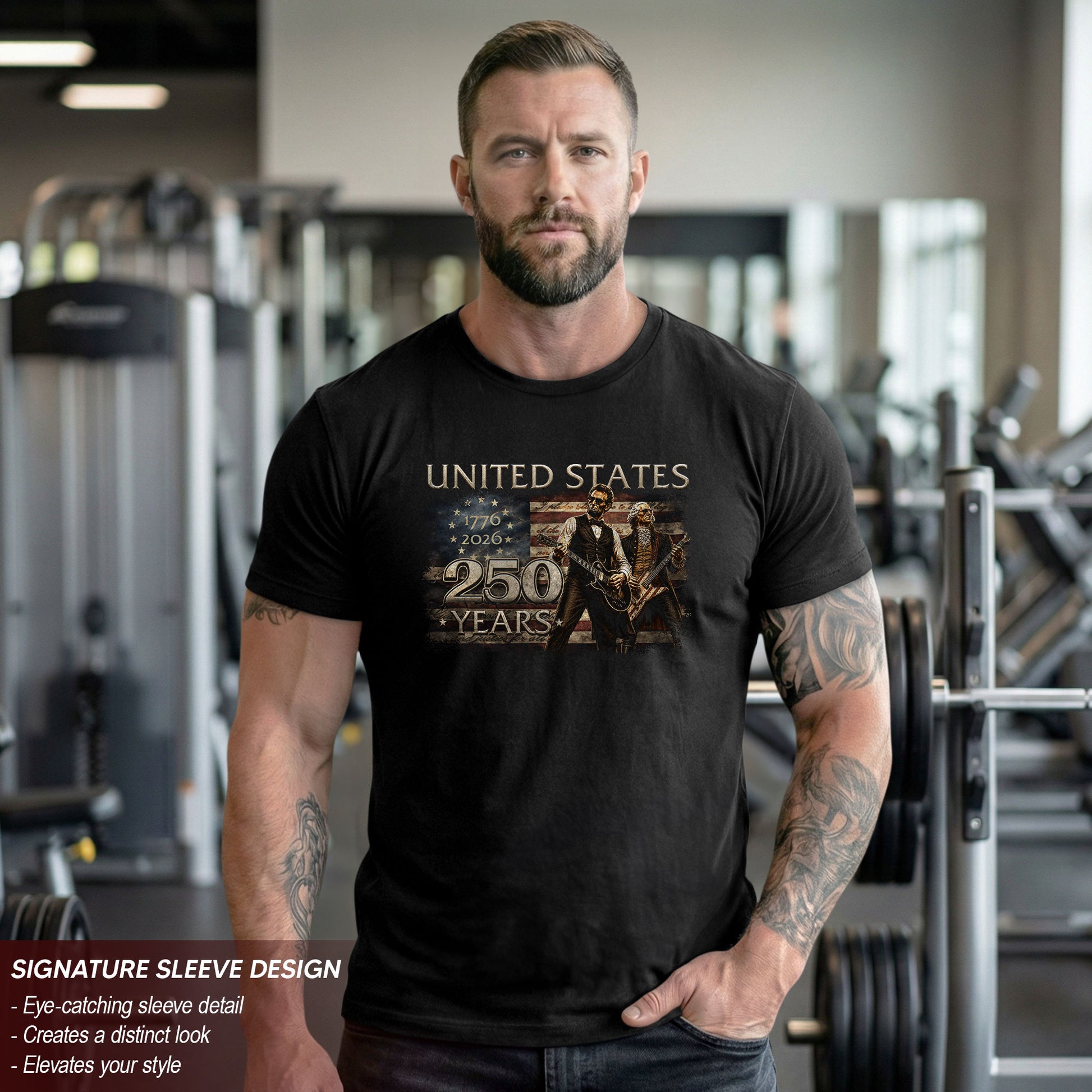 Lincoln Washington 1776-2026 Presidents T Shirt - Patriotic Graphic Unisex Apparel - Rust Field Wear